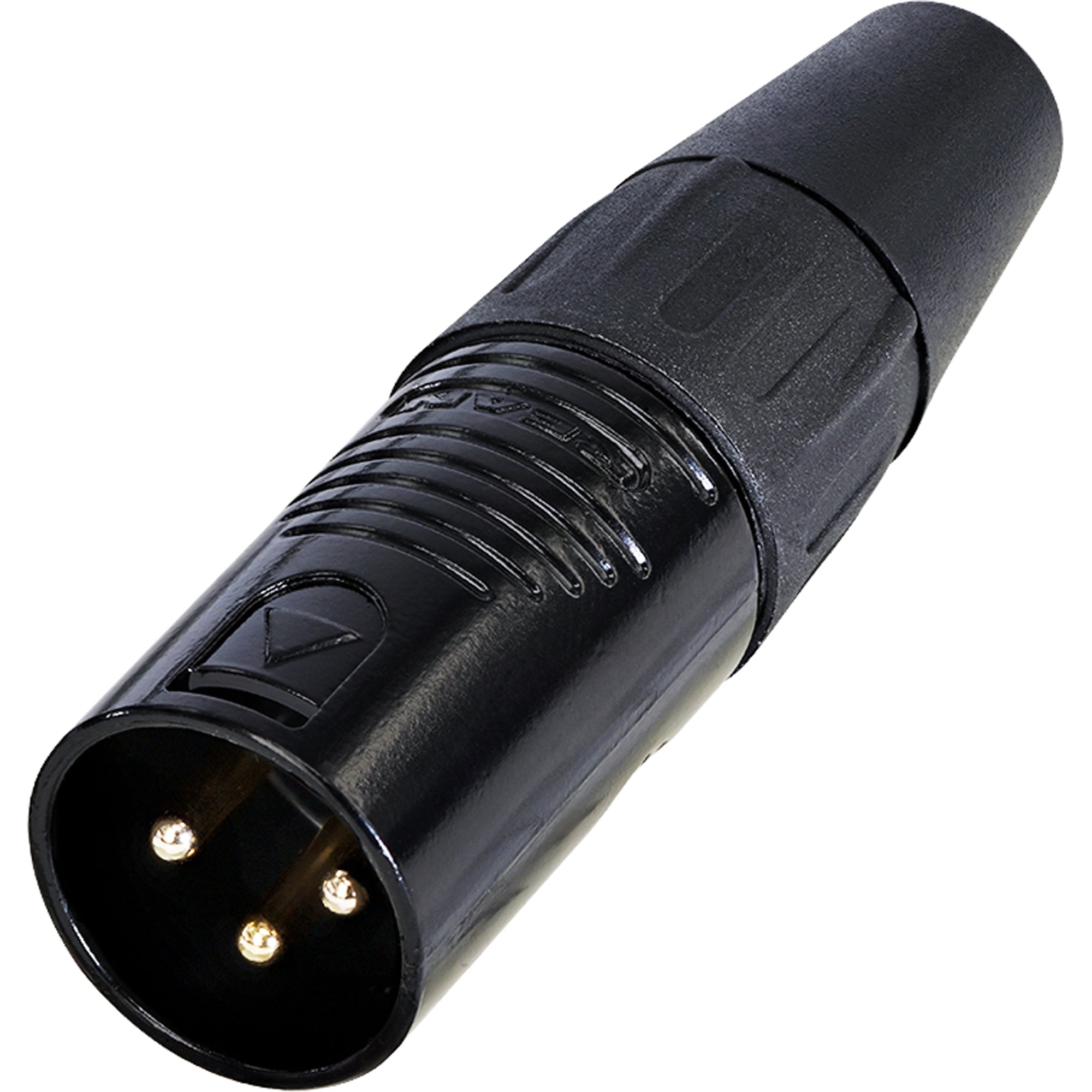 Neutrik Rean RC3M-B Male 3-Pin XLR Cable Connector (Black/Gold, Box of 100)