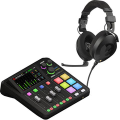 Rode RODECaster Duo Integrated Audio Production Studio with NTH-100M Headset Bundle Image 1