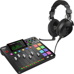 Rode RODECaster Pro II Integrated Audio Production Studio with NTH-100M Headset Bundle Image 1