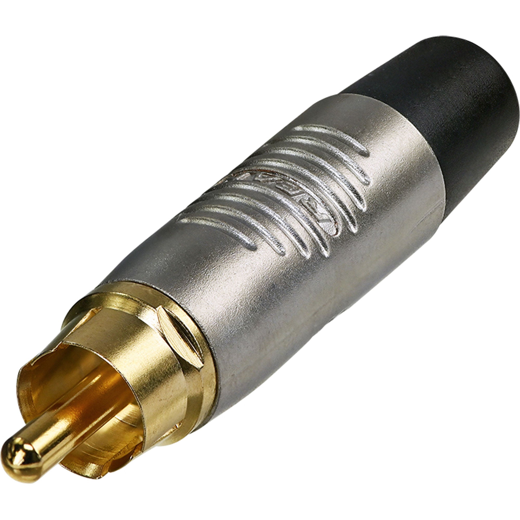 Neutrik Rean RF2C-AU-0 Male RCA Phono Plug with Gold Plated Contacts (Nickel/Black, Box of 100)