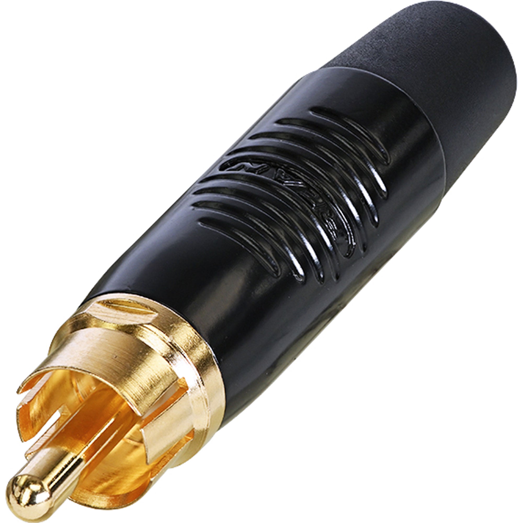 Neutrik Rean RF2C-B-0 Male RCA Phono Plug with Gold Plated Contacts (Black/Black)