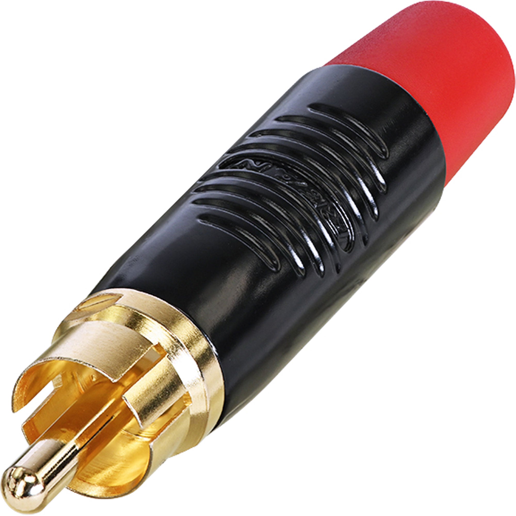 Neutrik Rean RF2C-B-2 Male RCA Phono Plug with Gold Plated Contacts (Black/Red, Box of 100)