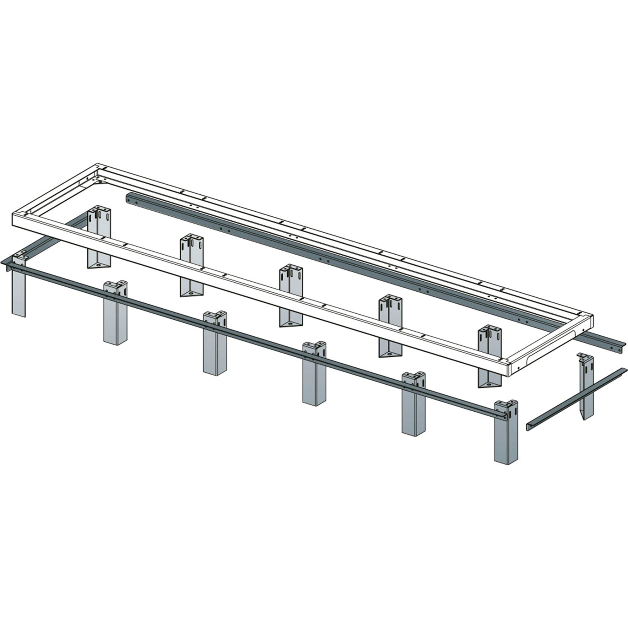 Middle Atlantic RIB-3-BGR-38 Riser Base for 38" Deep BGR Racks (3 Bay)