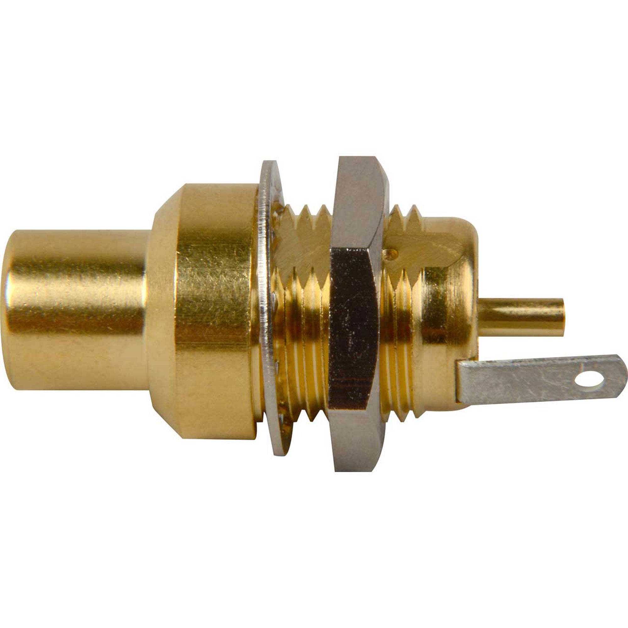 Canare RJ-R 75 Ohm RCA Jack to Solder Bulkhead Connector (White)