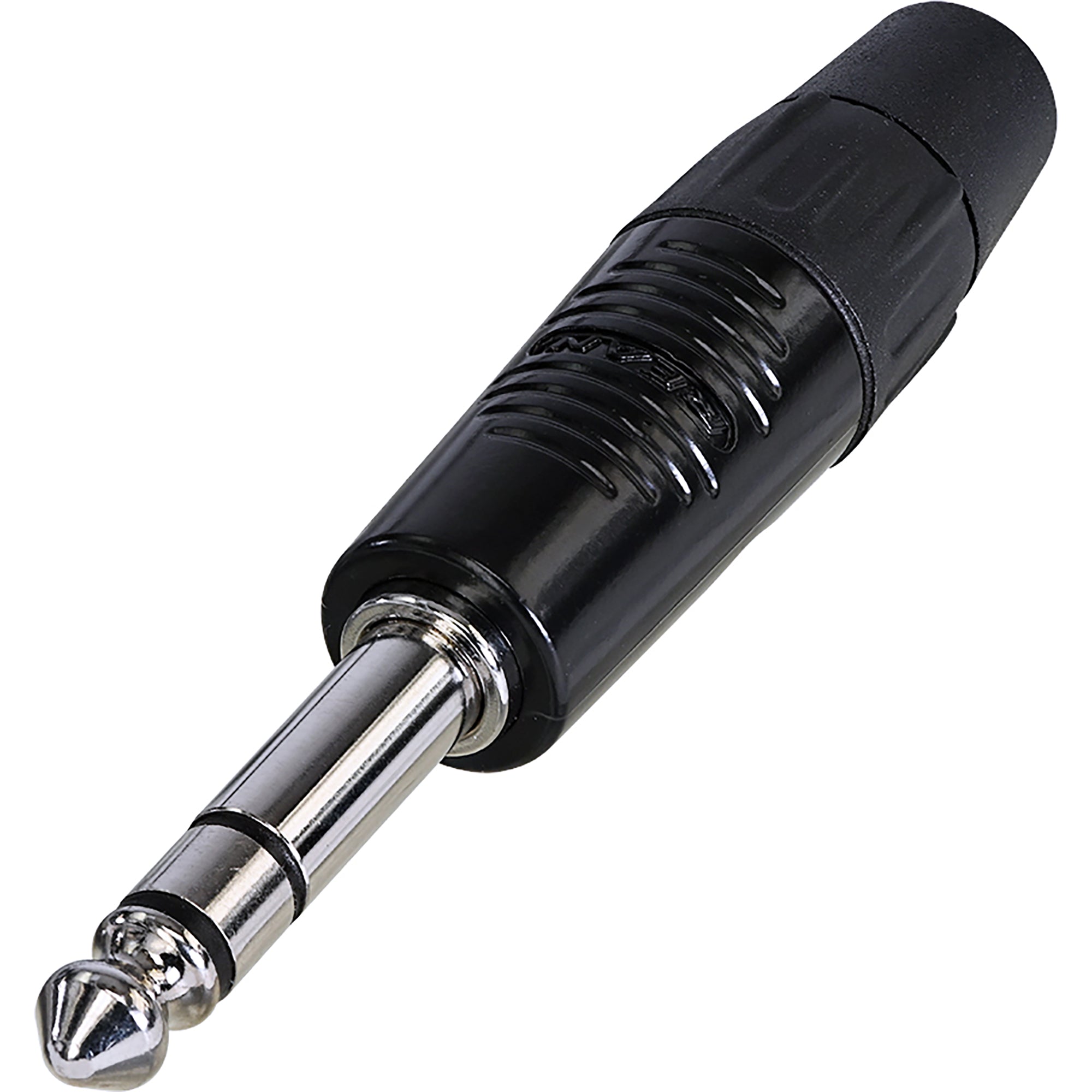 Neutrik Rean RP3C-BAG Finger Groove 1/4" TRS Stereo Plug (Black/Silver, Box of 100)