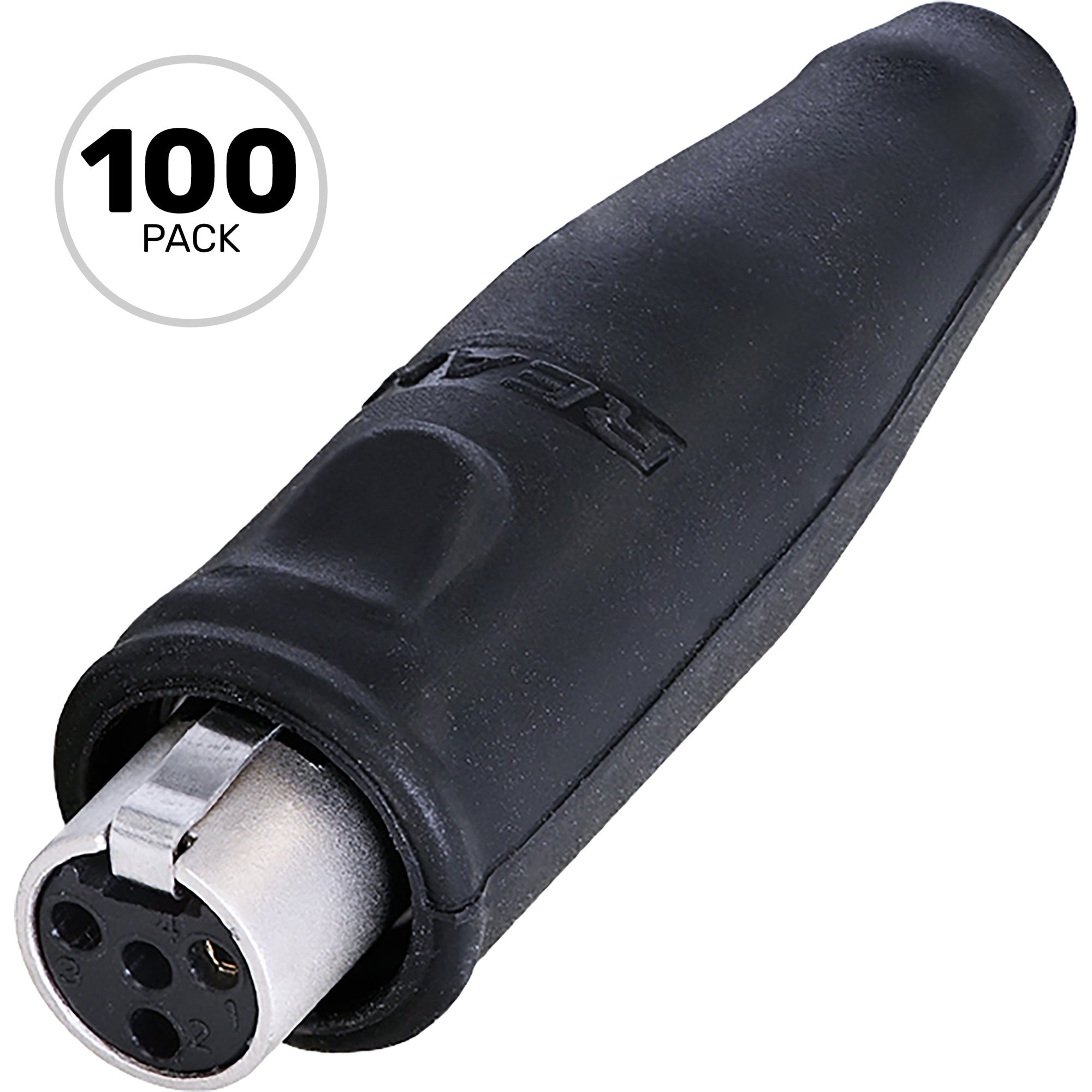 Neutrik Rean RT4FC-B-W Water Resistant Female 4-Pin Tiny XLR Connector (Black/Gold, Box of 100)