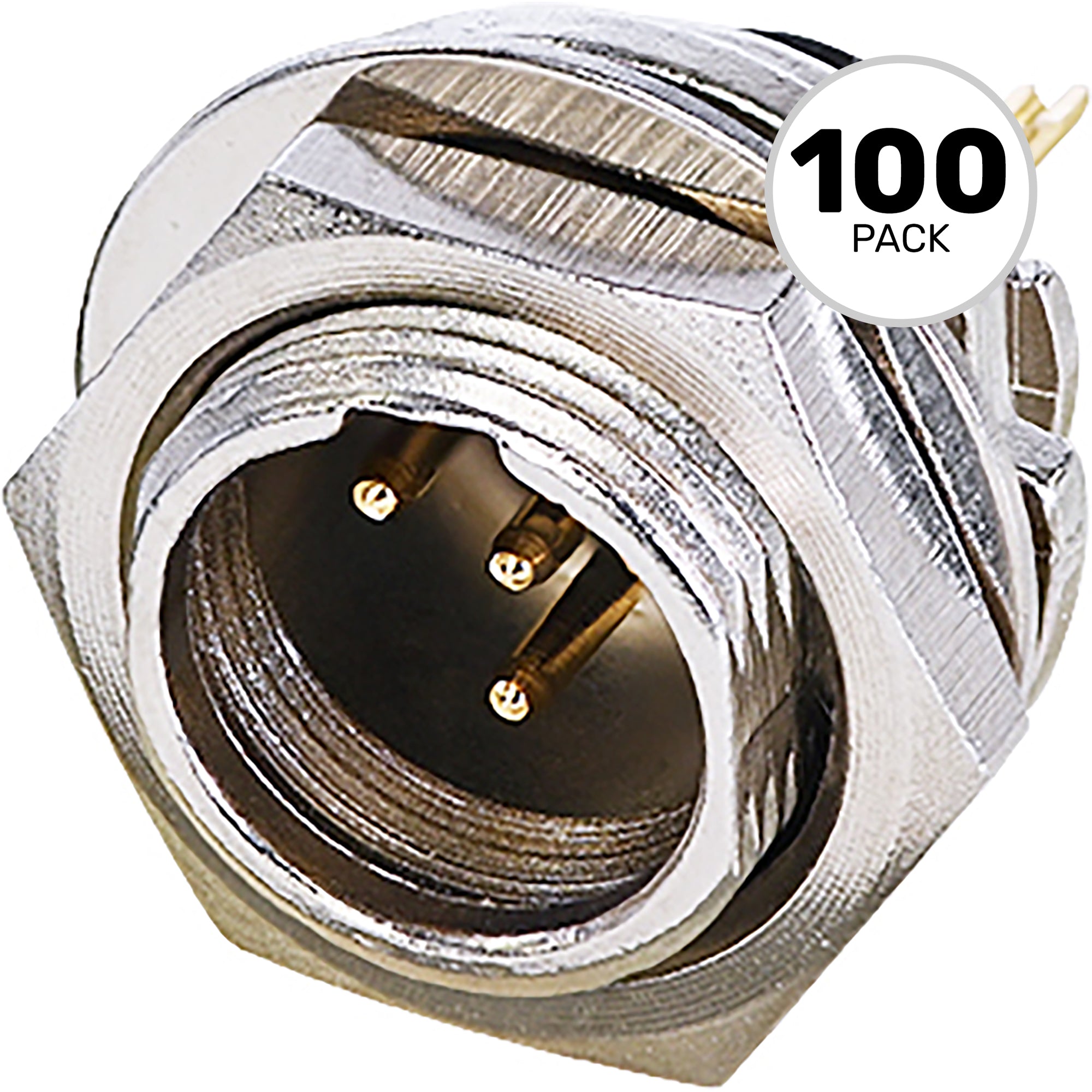 Neutrik Rean RT4MPR Rear Mountable Male 4-Pin Tiny XLR Chassis Connector (Nickel/Gold, Box of 100)