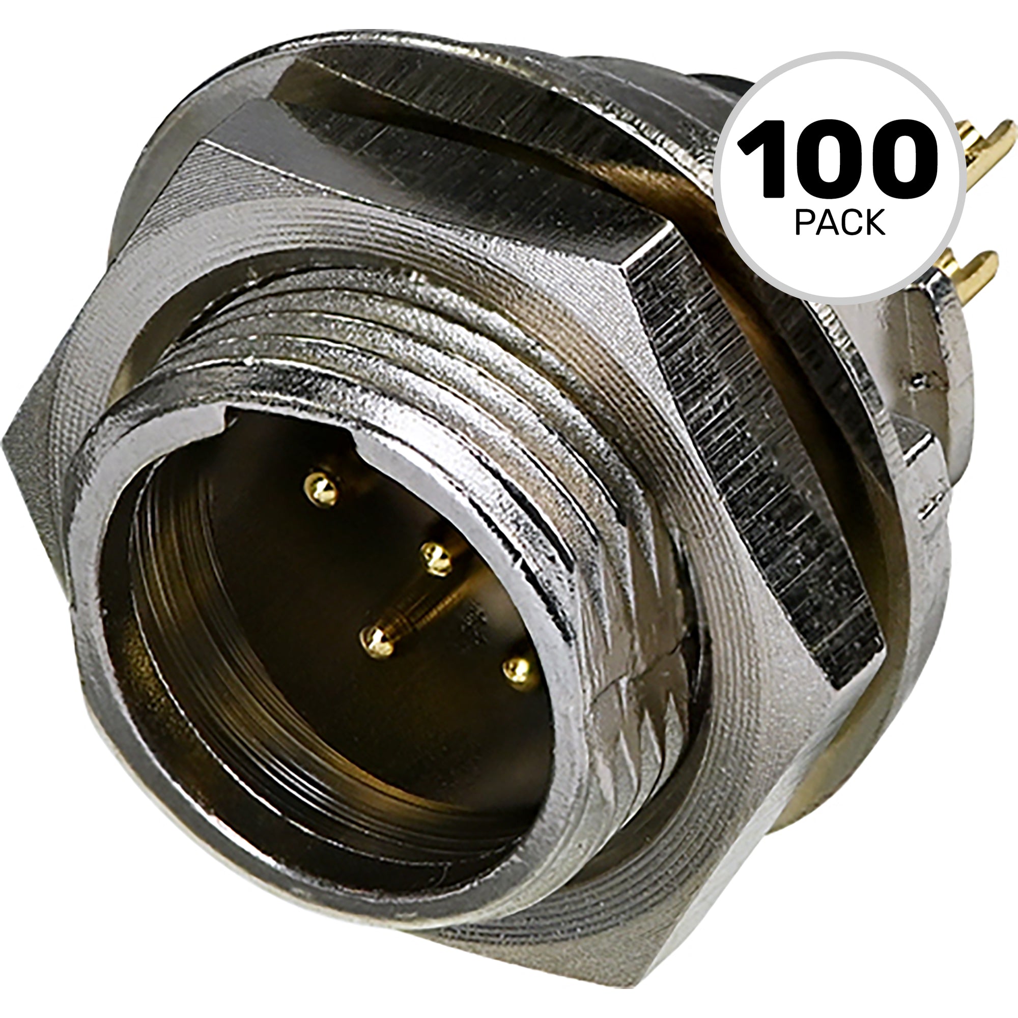 Neutrik Rean RT5MPR Rear Mountable Male 5-Pin Tiny XLR Chassis Connector (Nickel/Gold, Box of 100)