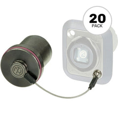 Neutrik SCNO-FDW-A All Metal Sealing Cover for opticalCON Chassis Connectors (20 Pack) Image 1