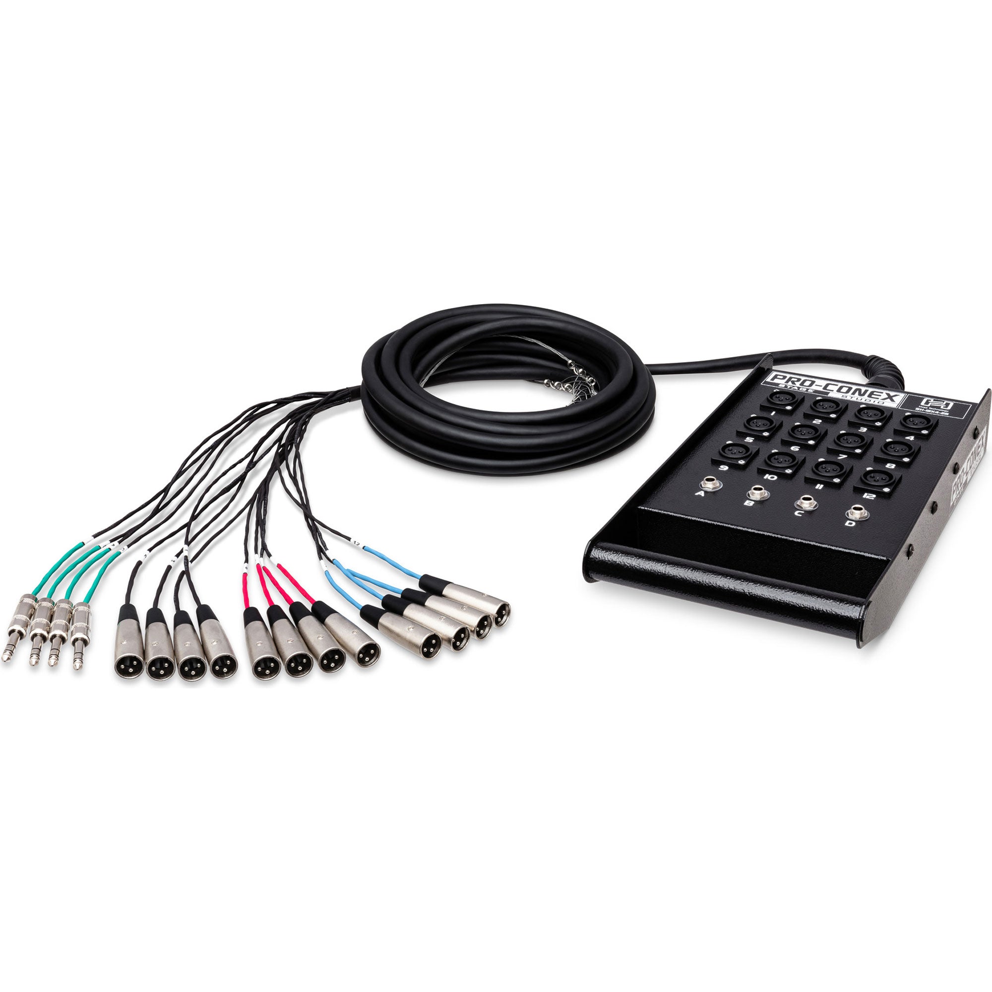 Hosa SH-12X4-25 Pro-Conex Stage Box Snake (25')