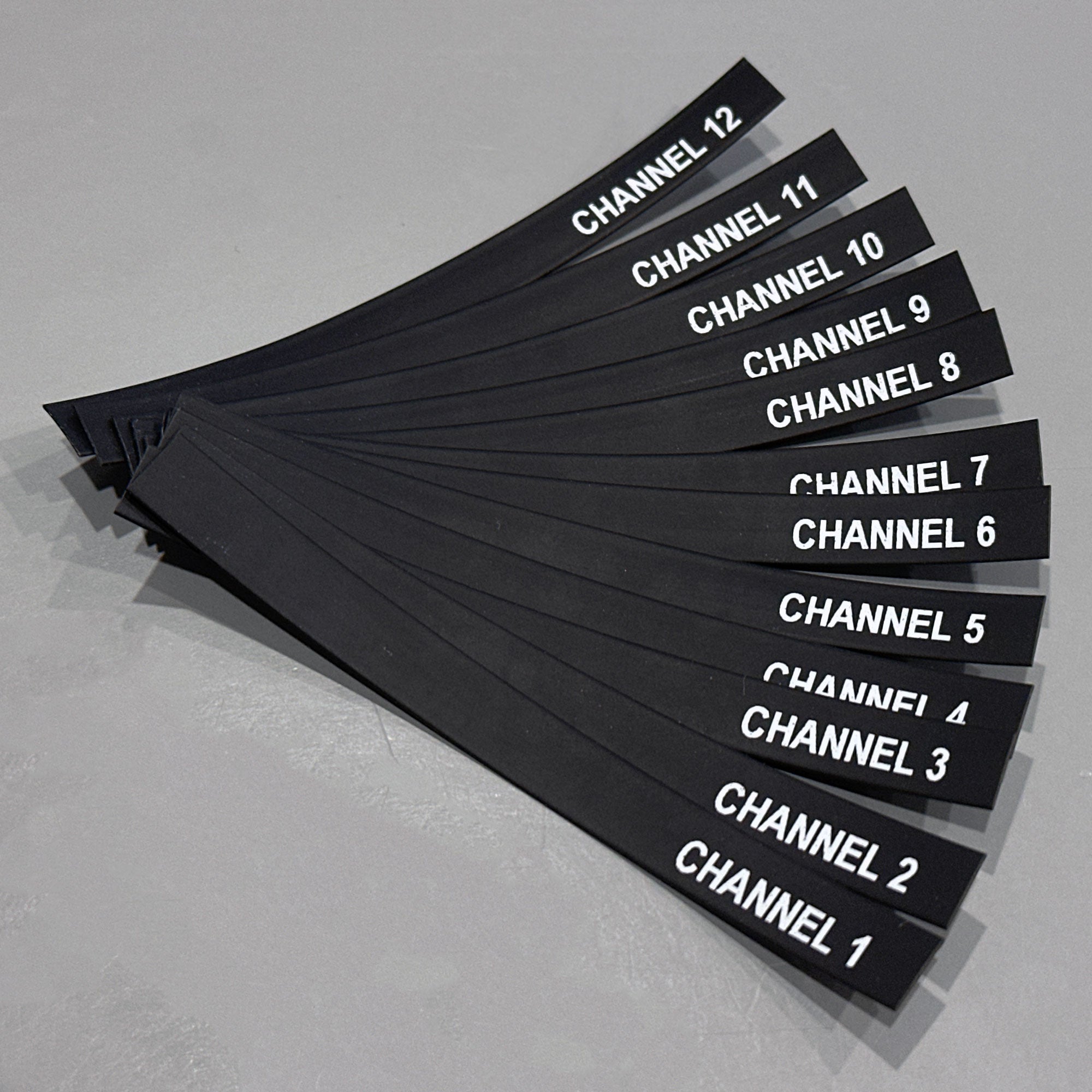 Performance Audio 3/16" Heat Shrink Extra Long 4" Snake Channels Wire Marker Set (1-12, 4 of Each)