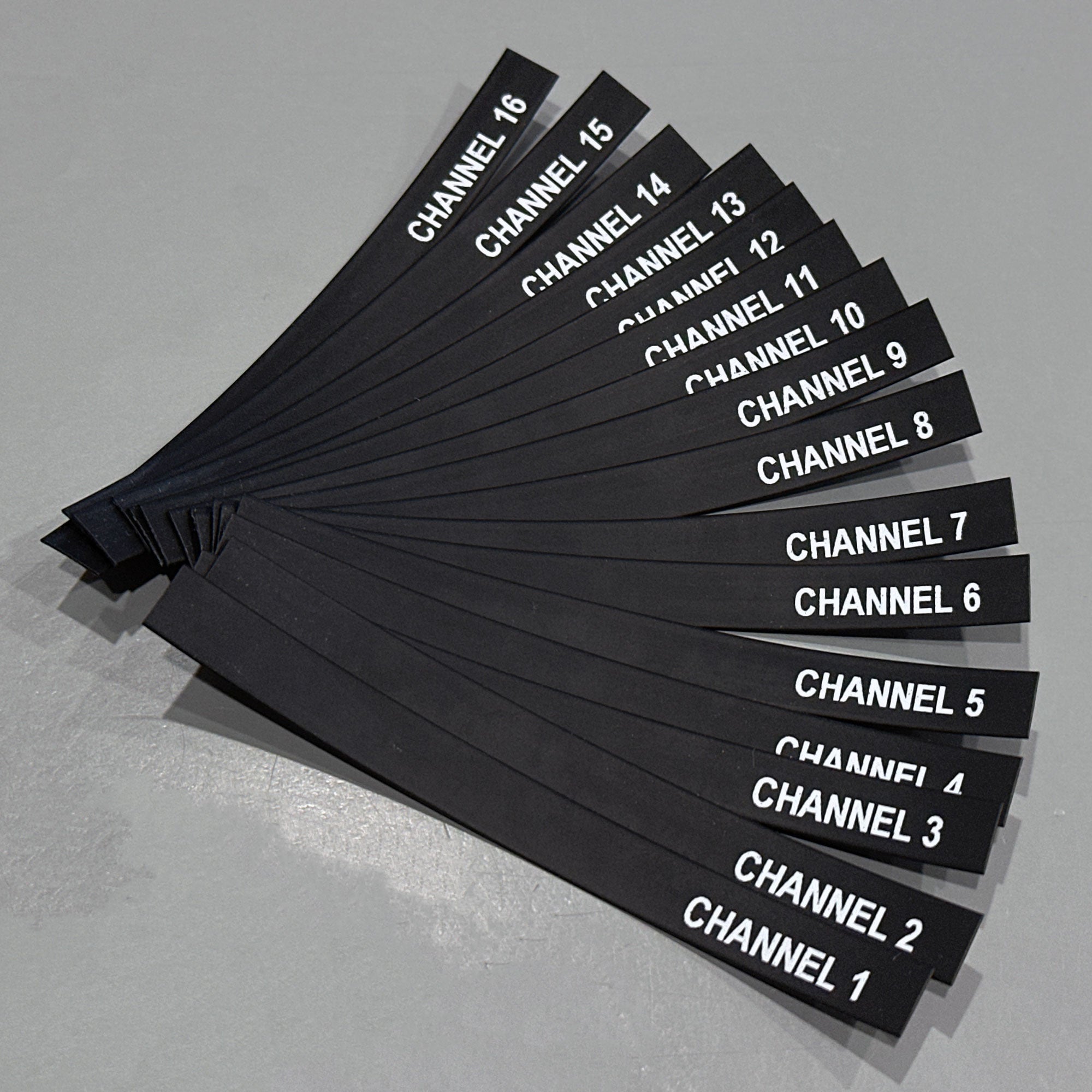 Performance Audio 3/16" Heat Shrink Extra Long 4" Snake Channels Wire Marker Set (1-16, 4 of Each)