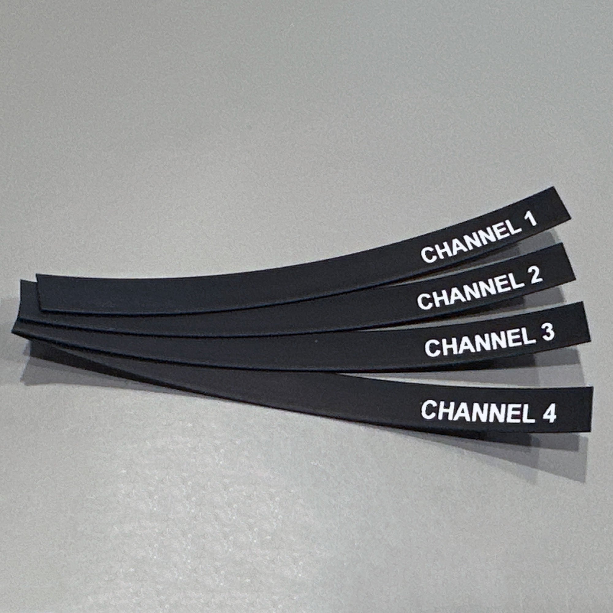 Performance Audio 3/16" Heat Shrink Extra Long 4" Snake Channels Wire Marker Set (1-4, 4 of Each)