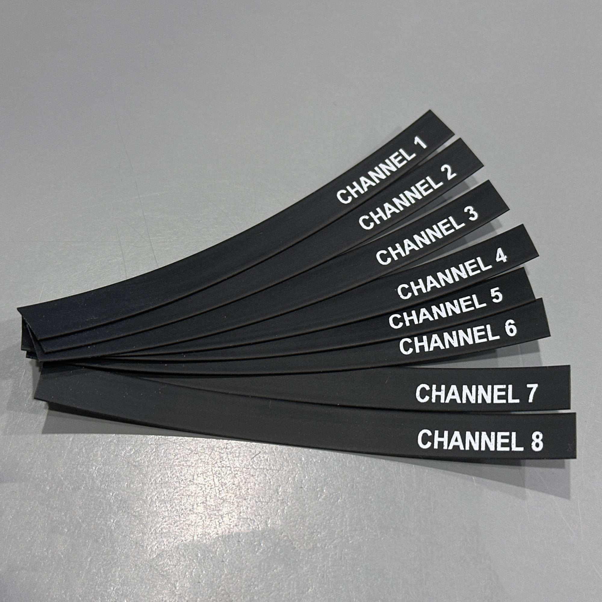 Performance Audio 3/16" Heat Shrink Extra Long 4" Snake Channels Wire Marker Set (1-8, 4 of Each)