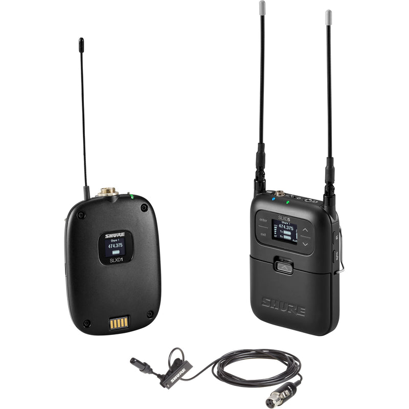 Shure SLXD15/UL4B Digital Camera-Mount Wireless UL4 Lavalier Mic System (J52: 558-602 + 614-616 MHz)