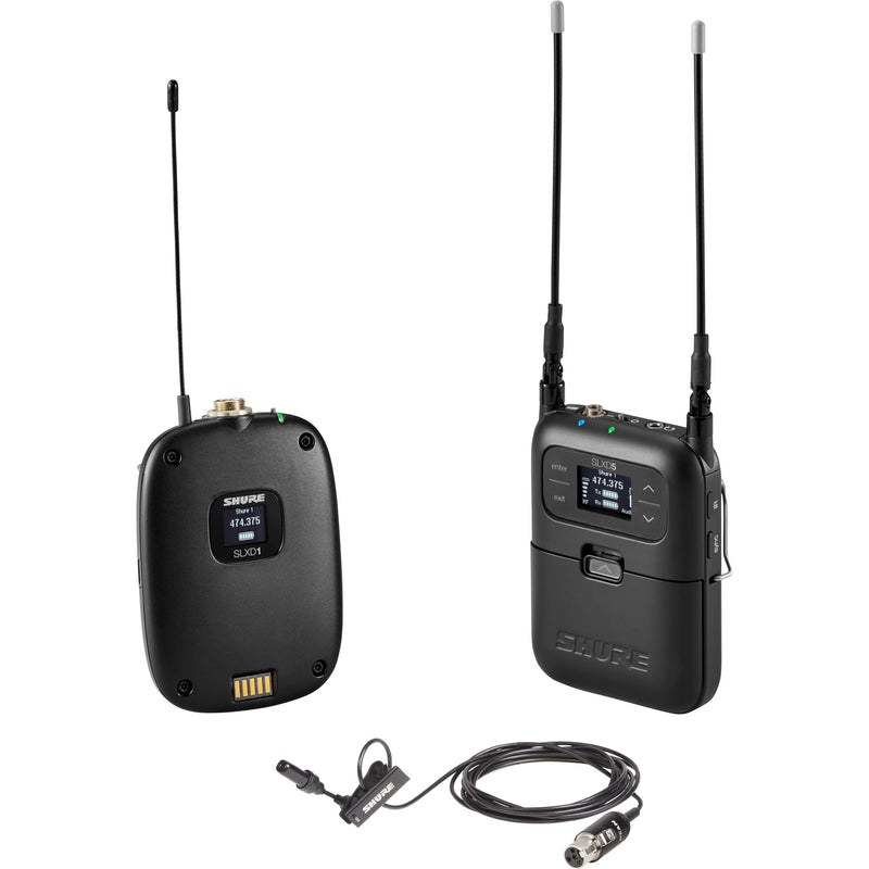 Shure SLXD15/UL4B Digital Camera-Mount Wireless UL4 Lavalier Mic System (G58: 470-514 MHz)