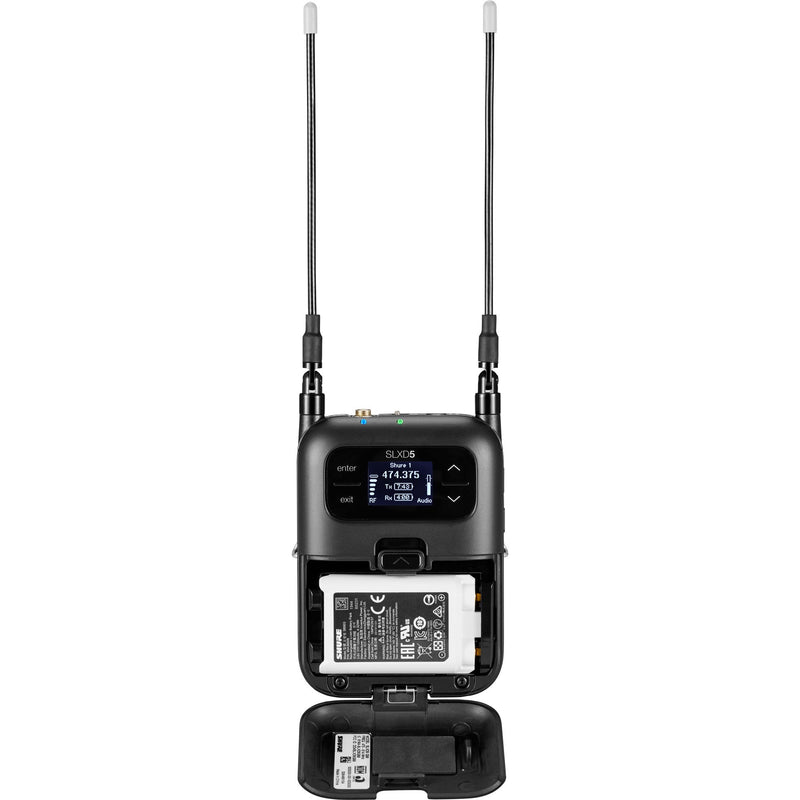 Shure SLXD5 Digital Camera-Mount Wireless Microphone Receiver (J52: 558-602 + 614-616 MHz)