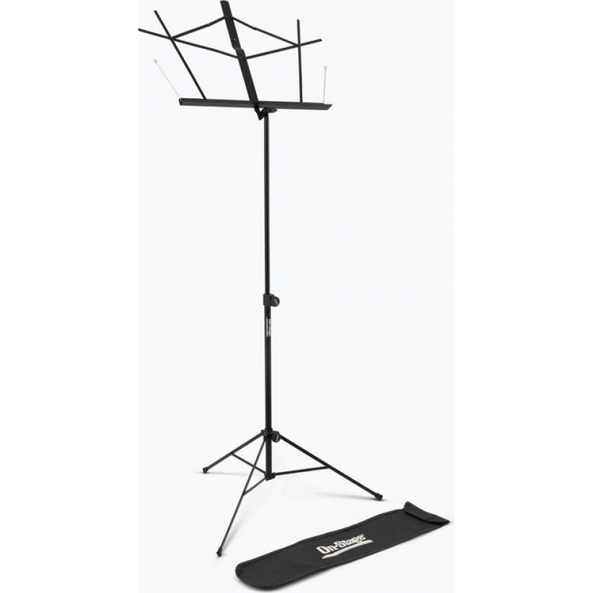 On-Stage SM7122BB Compact Sheet Music Stand with Bag (Black)