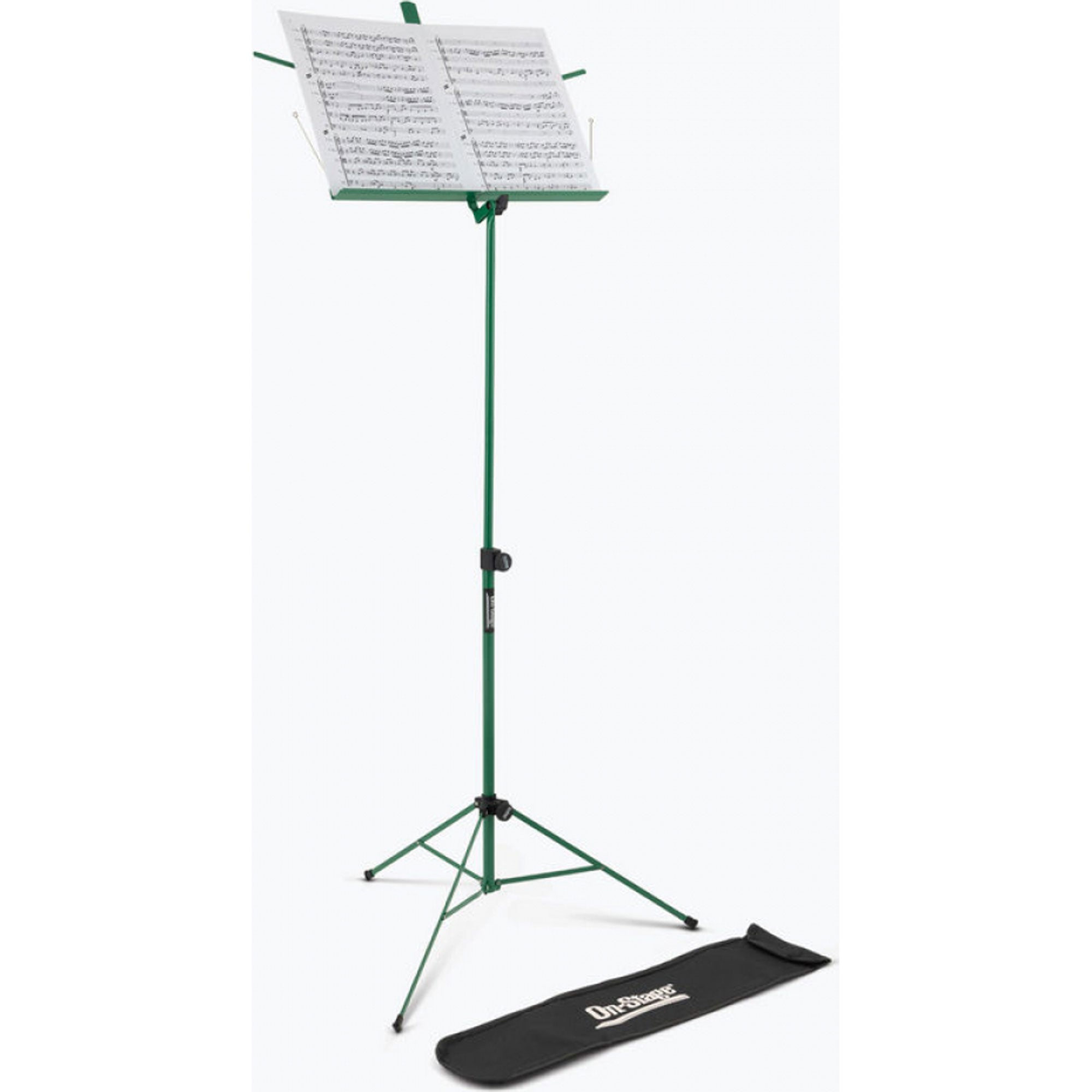 On-Stage SM7122GRB Compact Sheet Music Stand with Bag (Green)