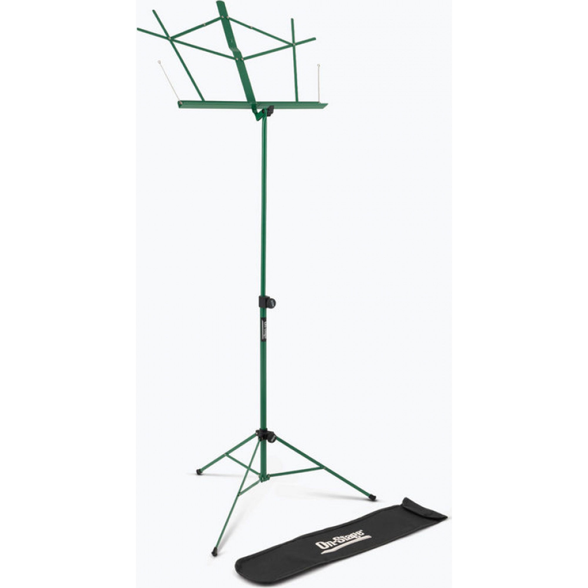 On-Stage SM7122GRB Compact Sheet Music Stand with Bag (Green)