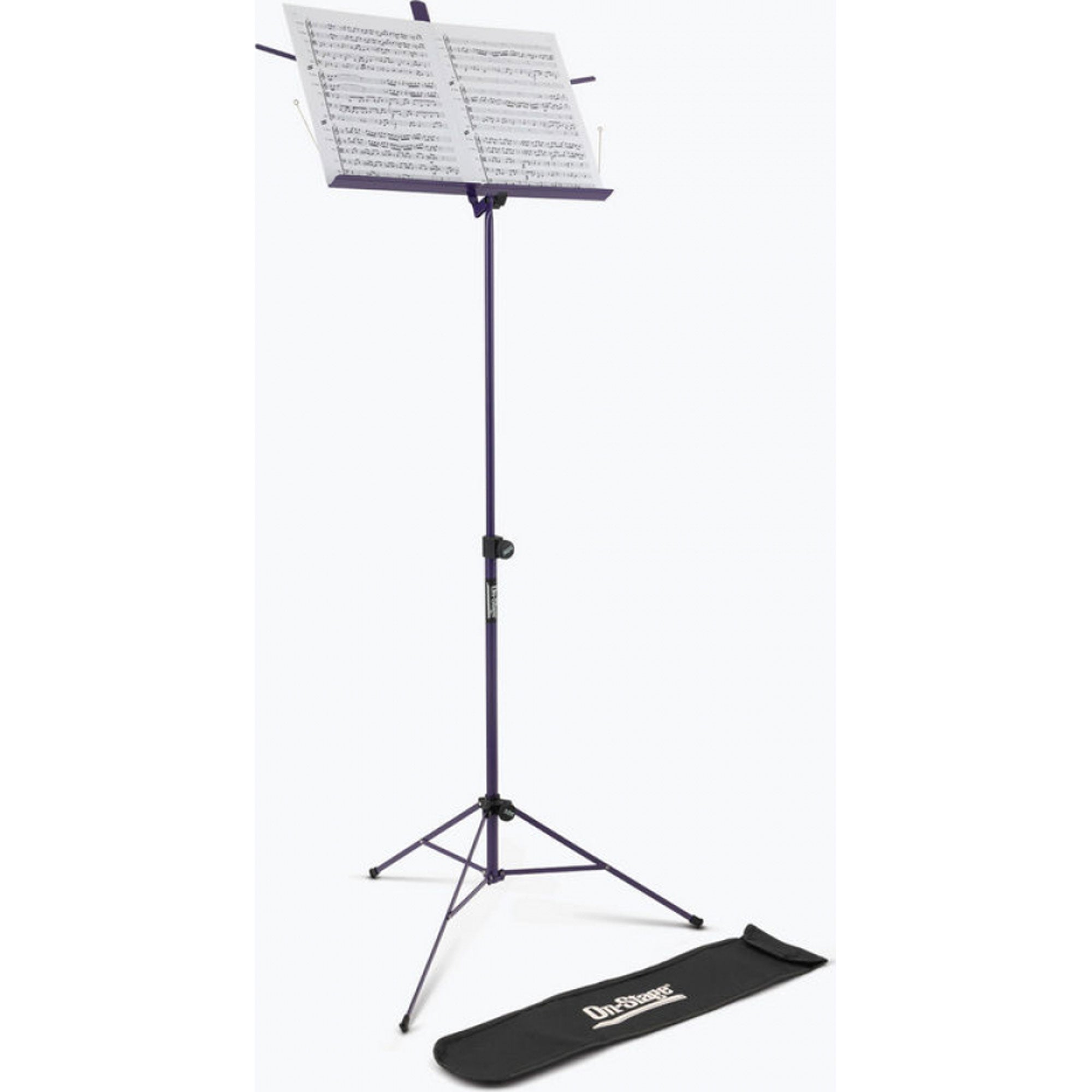 On-Stage SM7122PB Compact Sheet Music Stand with Bag (Purple)