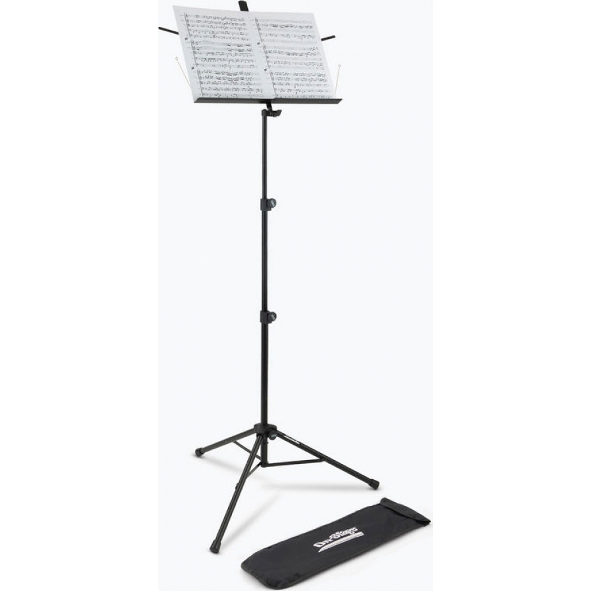 On-Stage SM7222BB Tripod Base Sheet Music Stand with Bag (Black)