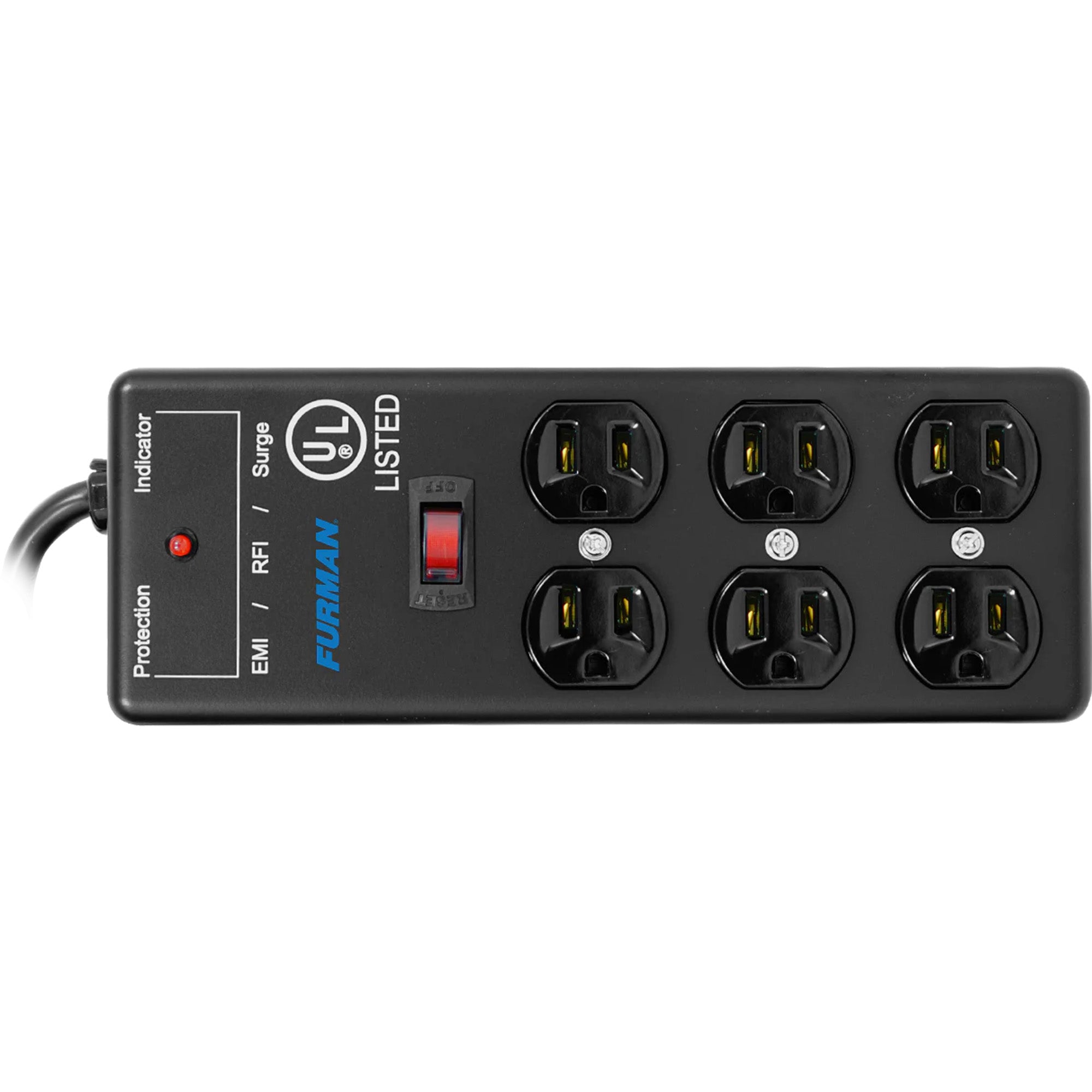 Furman SS-6B Pro Plugs Series 6-Outlet 2x3 Surge Protector (15')