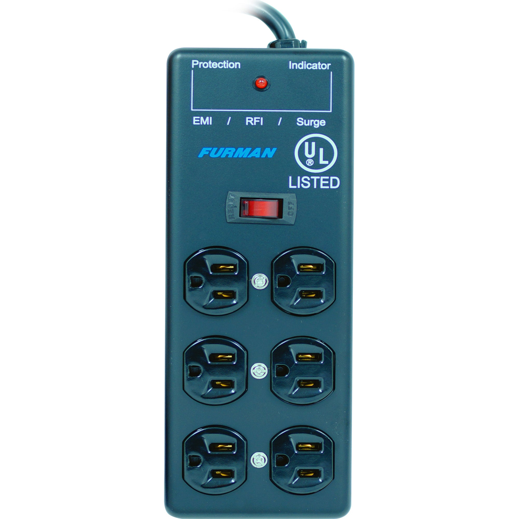 Furman SS-6B Pro Plugs Series 6-Outlet 2x3 Surge Protector (15')