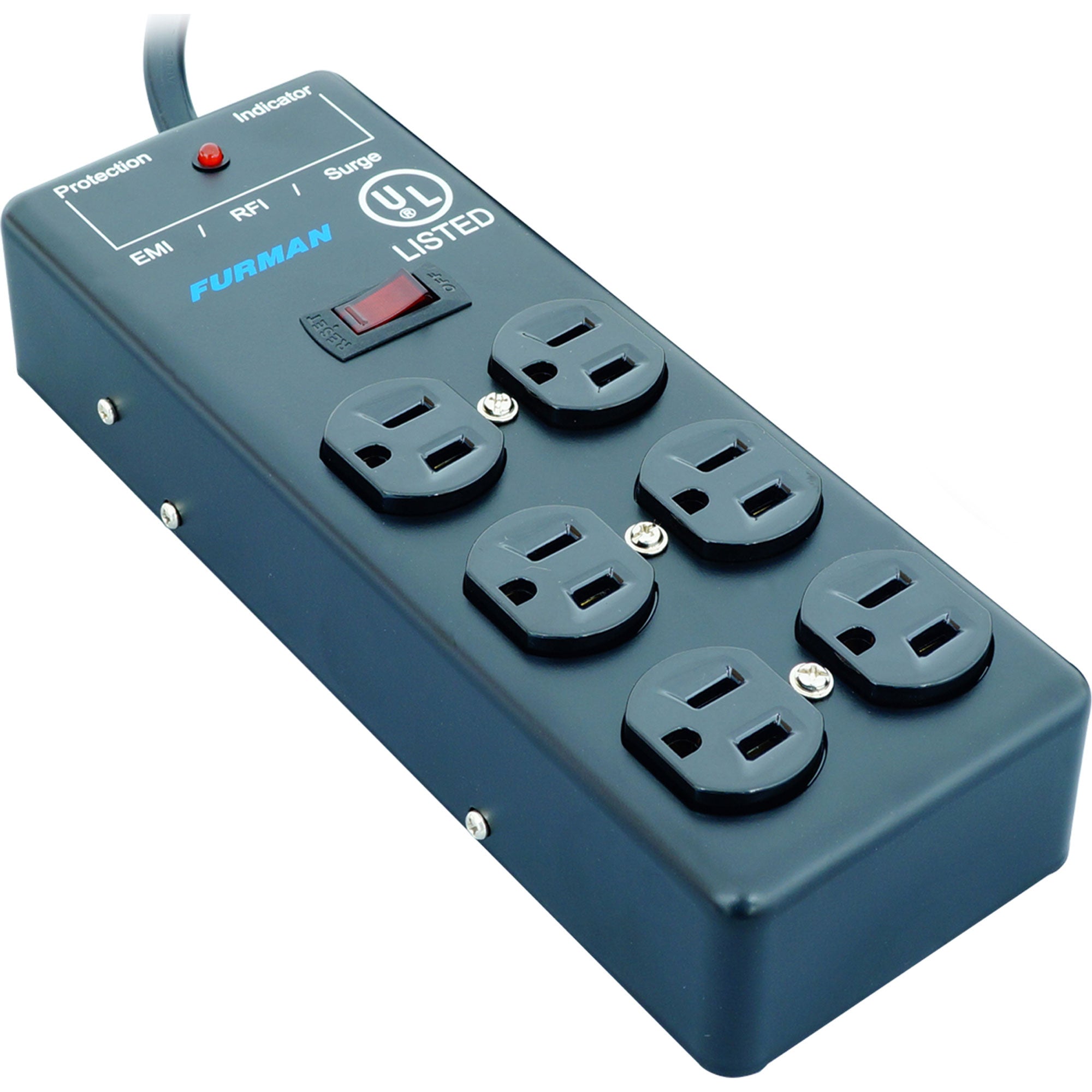 Furman SS-6B Pro Plugs Series 6-Outlet 2x3 Surge Protector (15')