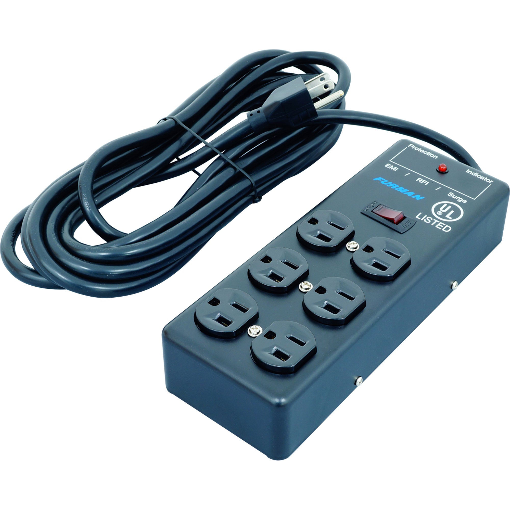 Furman SS-6B Pro Plugs Series 6-Outlet 2x3 Surge Protector (15')