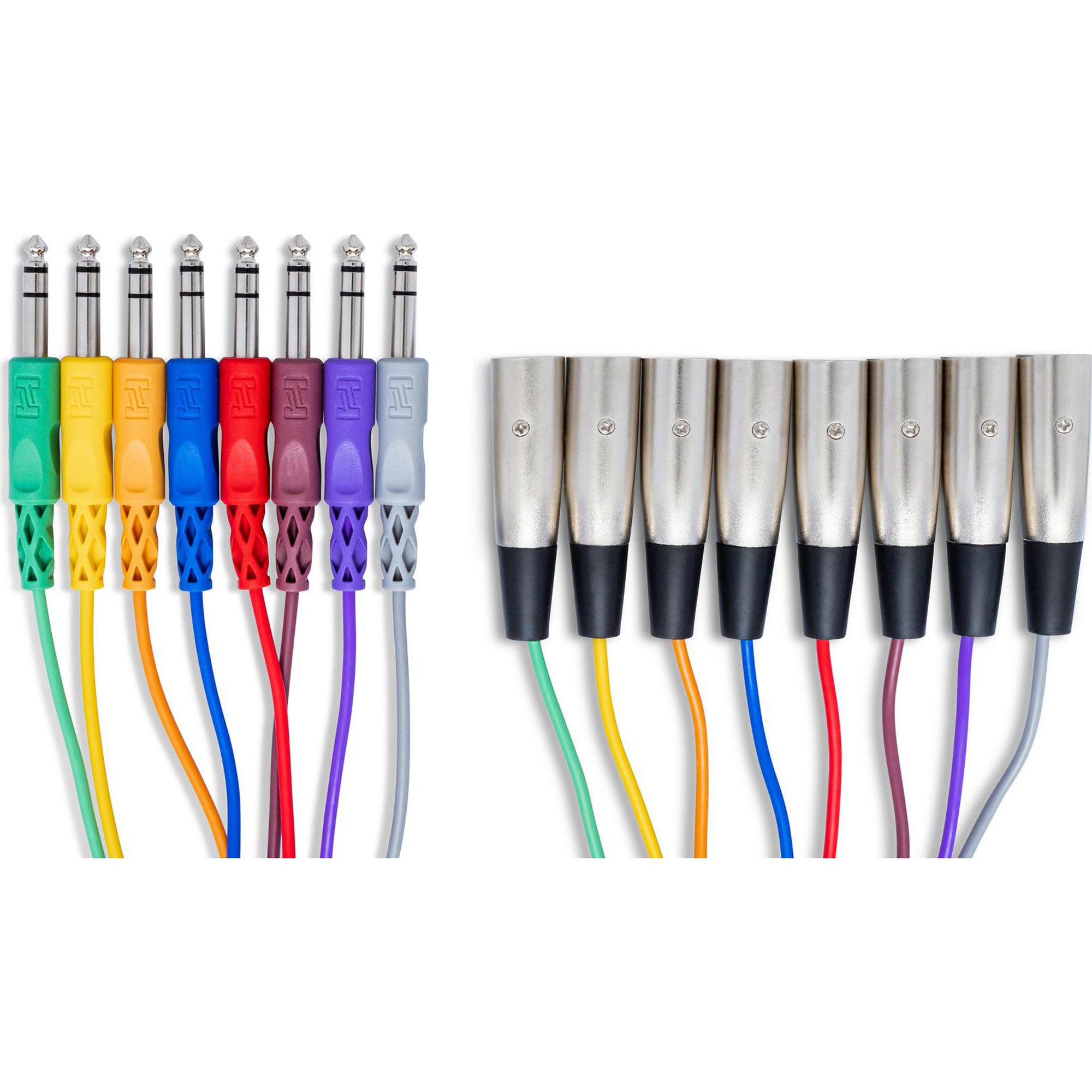 Hosa STX-802M 8-Channel 1/4" TRS to XLR Male Balanced Audio Snake (6.6')