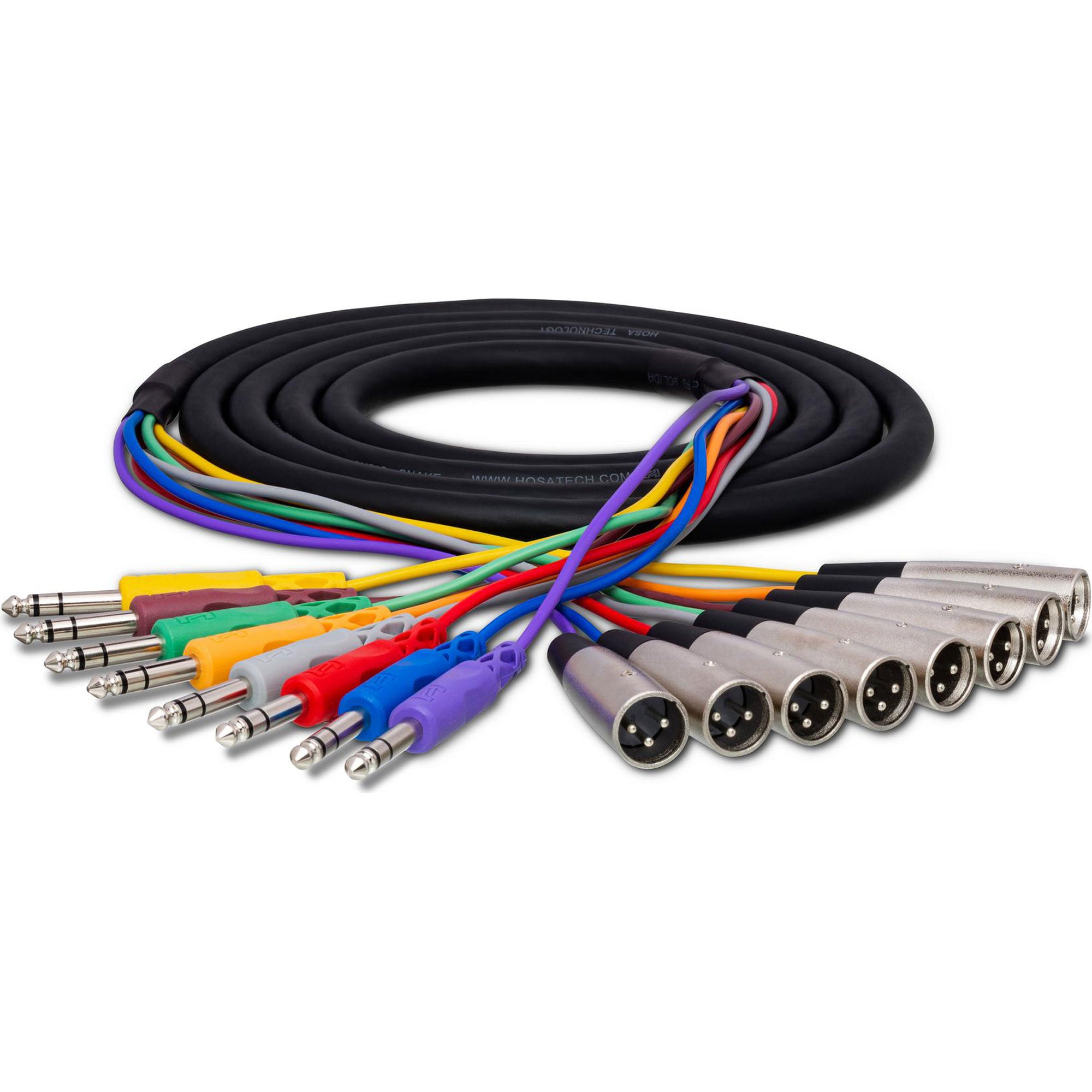 Hosa STX-804M 8-Channel 1/4" TRS to XLR Male Balanced Audio Snake (13.2')