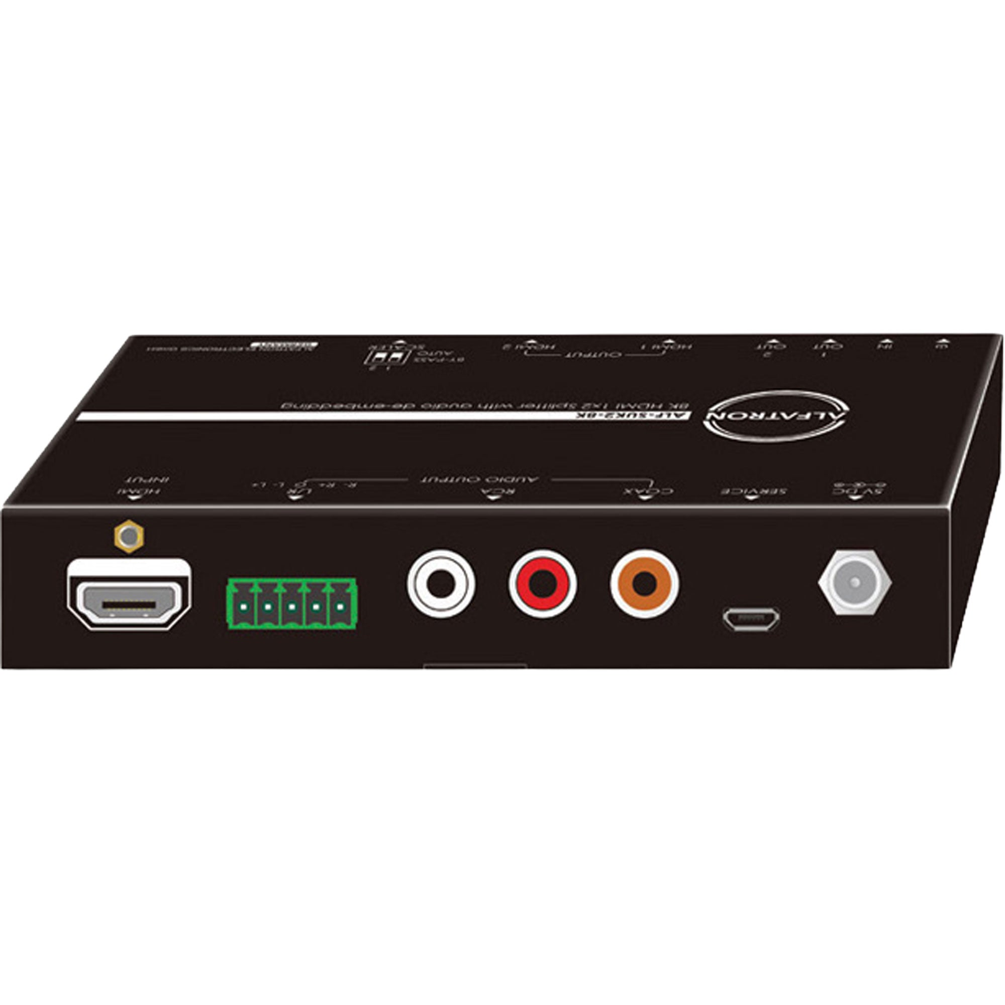 Alfatron SUK2-8K 1x2 8K60 HDMI Splitter with Downscaling and Audio De-Embedding