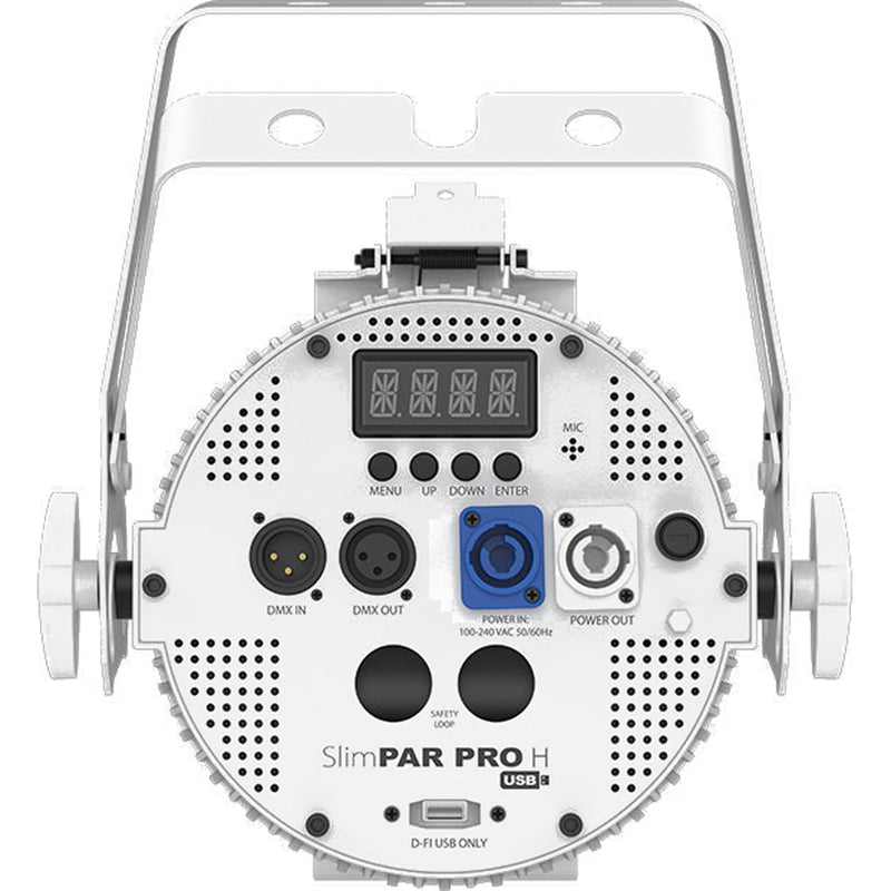 Chauvet DJ SlimPAR Pro H USB Low-Profile RGBAW+UV LED Par Wash Light Fixture (White)