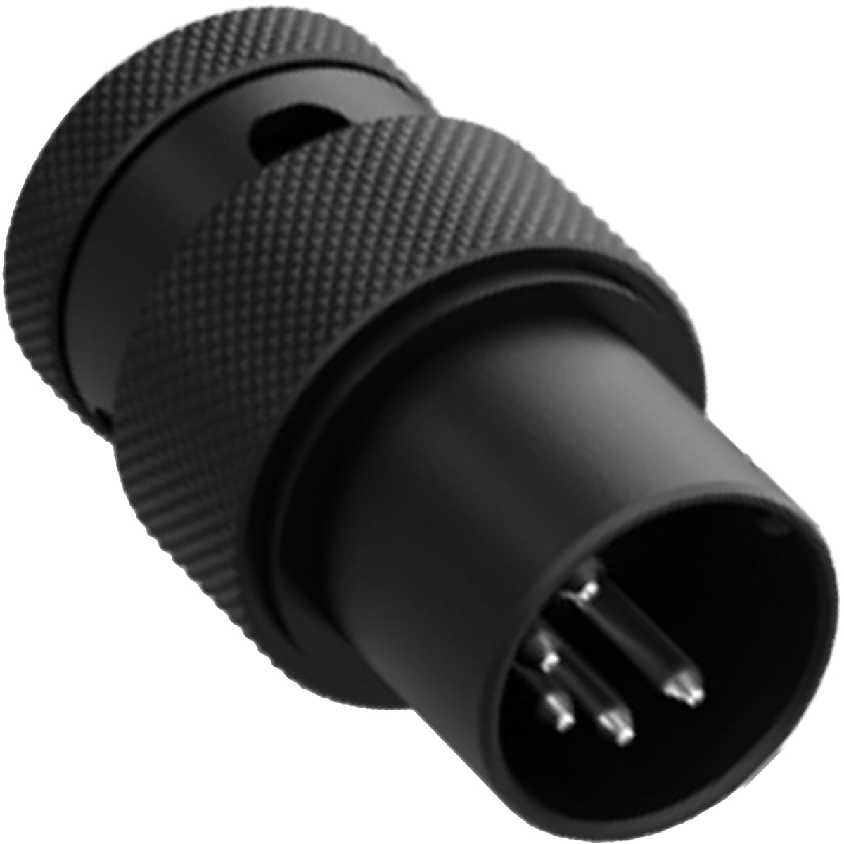 SquarePlug SPD5A-BK Low-Profile 90° Heavy-Duty Metal 5-Pin Male DIN MIDI Connector (Black, 10 Pack)