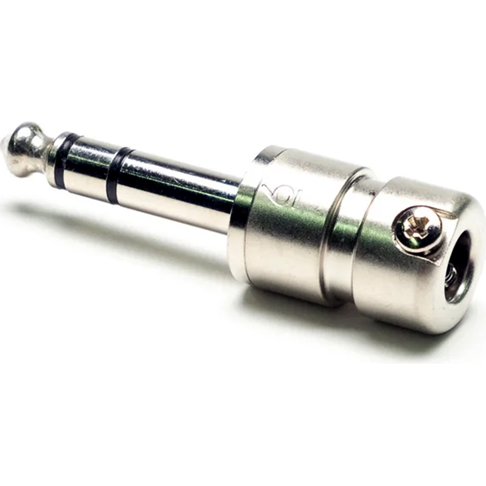 SquarePlug SPS6-S Compact Short Straight 1/4" TRS Stereo Cable Plugs (Matte Nickel, 100 Pack)