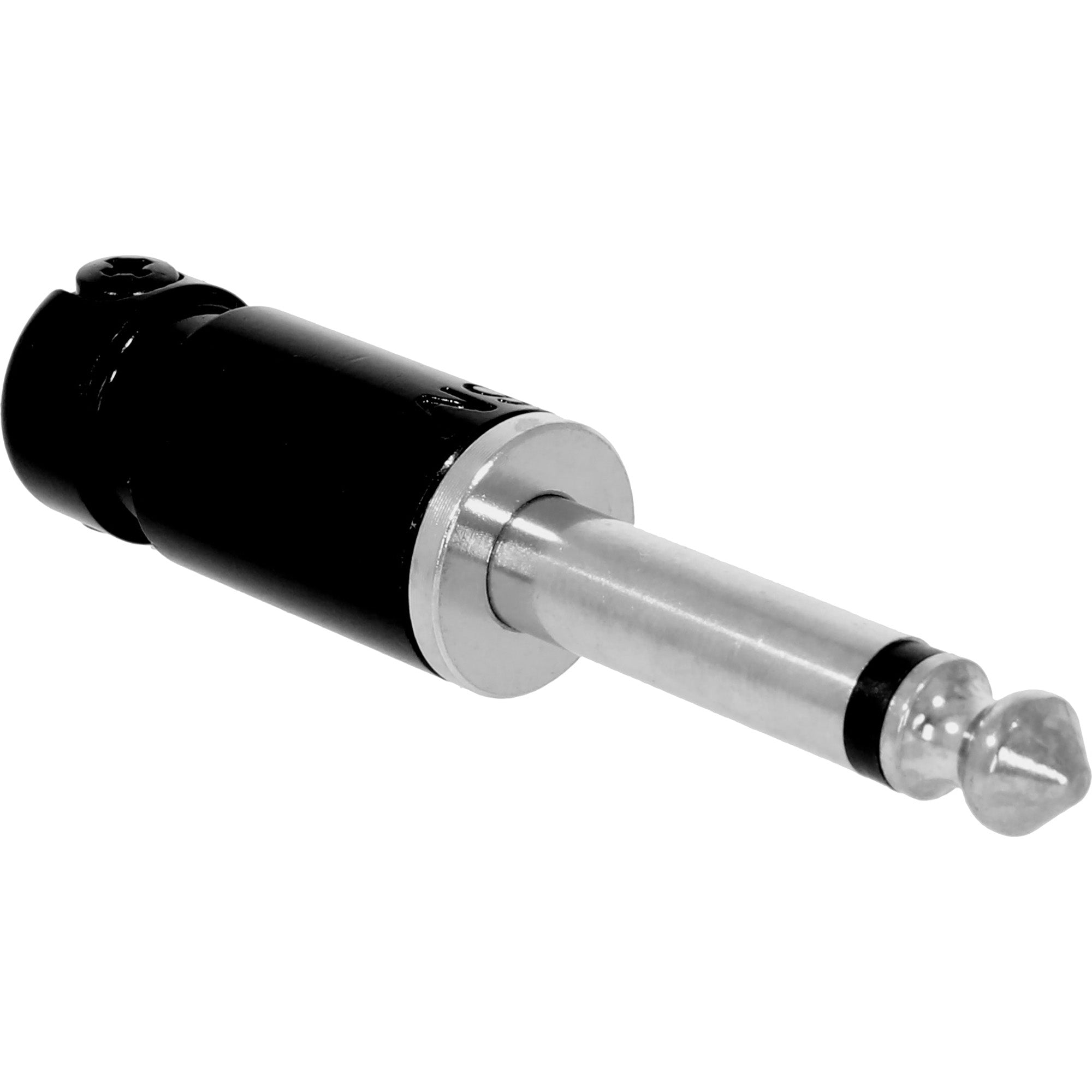 SquarePlug SPS6MBK Compact Medium Straight 1/4" TS Mono Cable Plug (Black)