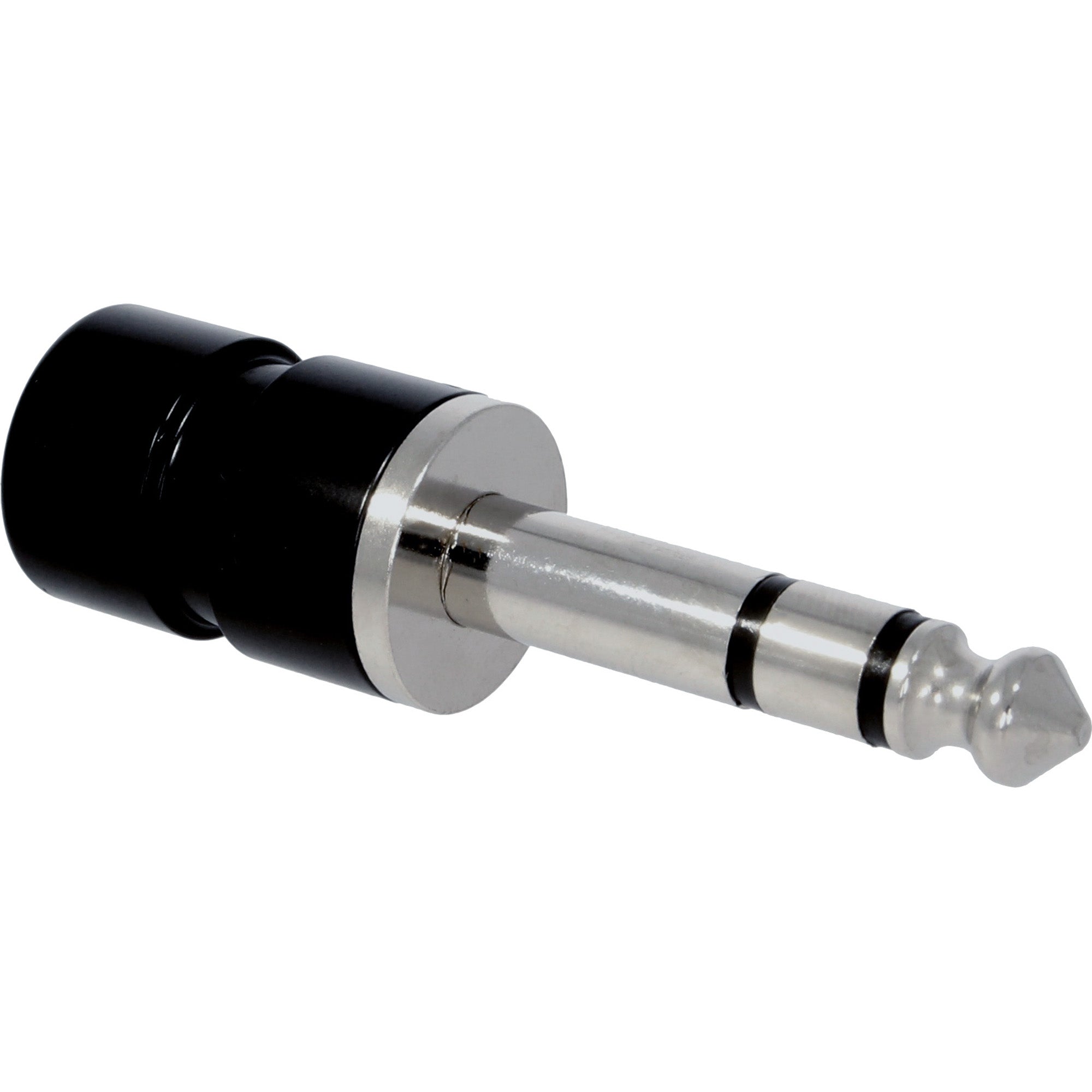 SquarePlug SPS7-SBK Compact Short Straight 1/4" TRS Stereo Cable Plugs (Black, 10 Pack)