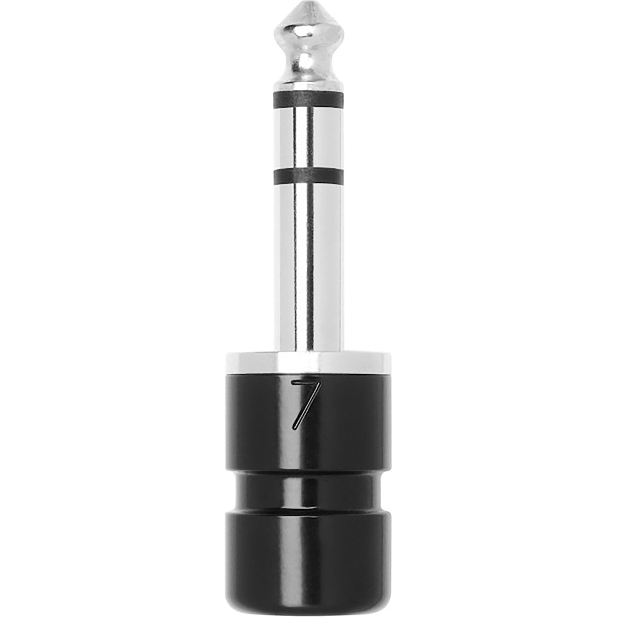 SquarePlug SPS7-SBK Compact Short Straight 1/4" TRS Stereo Cable Plugs (Black, 10 Pack)