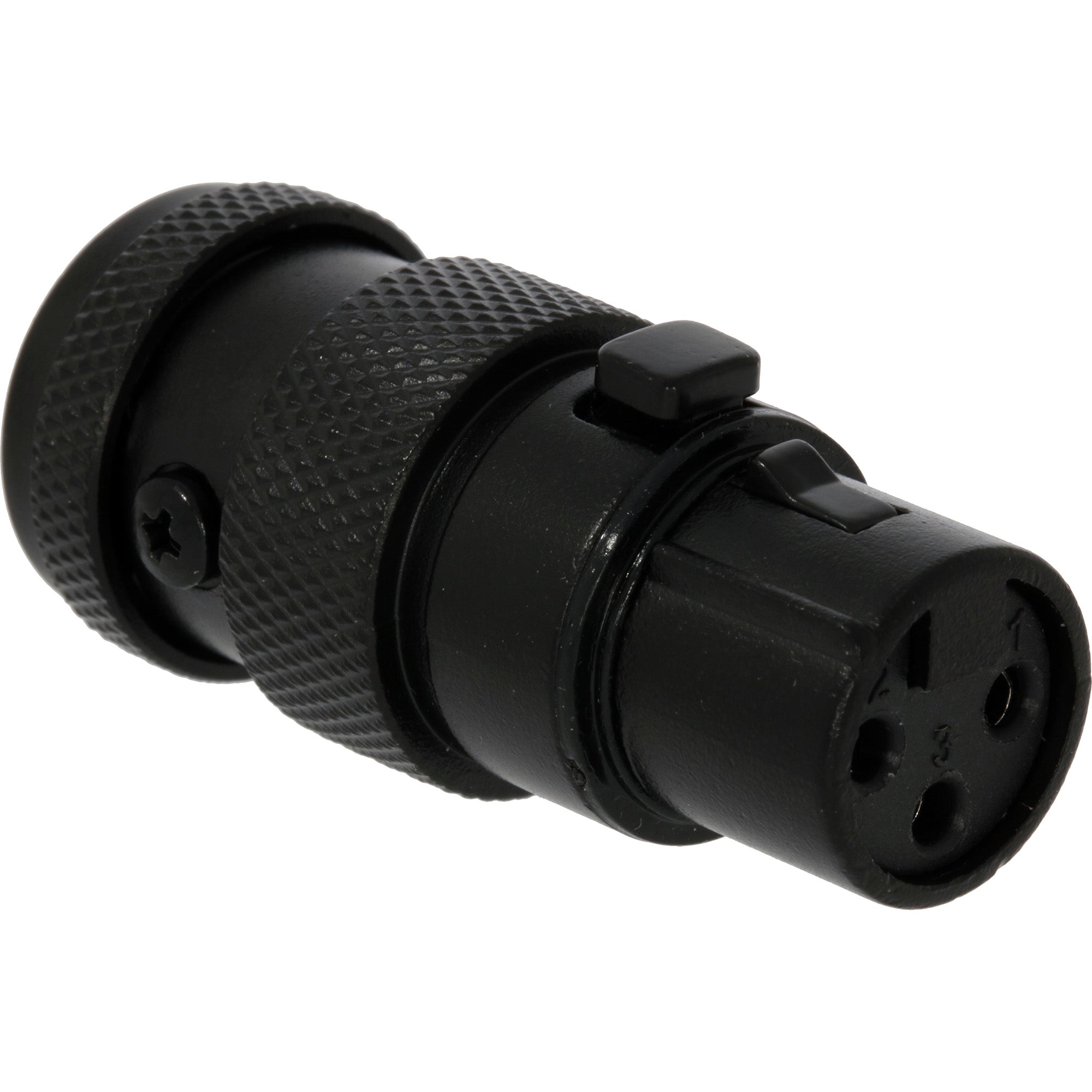 SquarePlug SPX-FBK Low-Profile Heavy-Duty All Metal 3-Pin Female XLR Connectors (Black, 10 Pack)