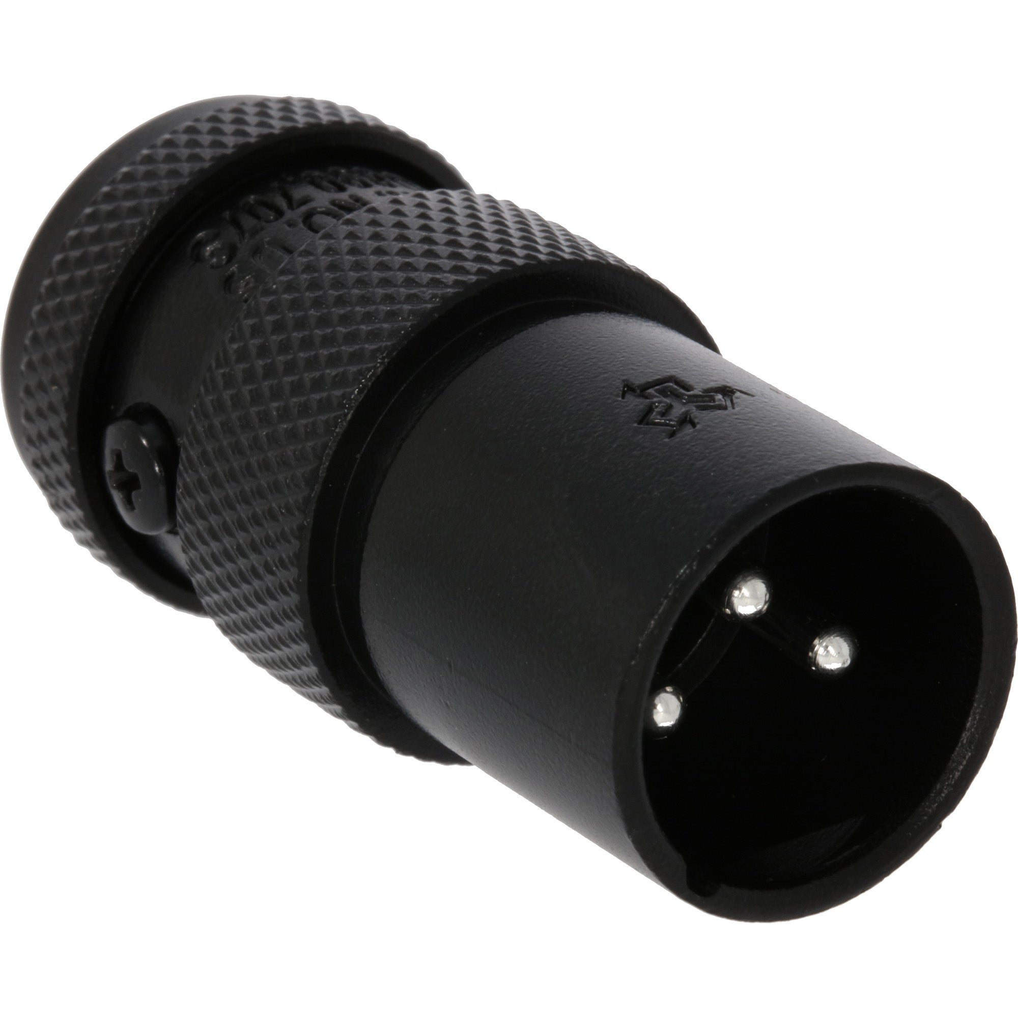 SquarePlug SPX-MBK Low-Profile Heavy-Duty All Metal 3-Pin Male XLR Connectors (Black, 100 Pack)