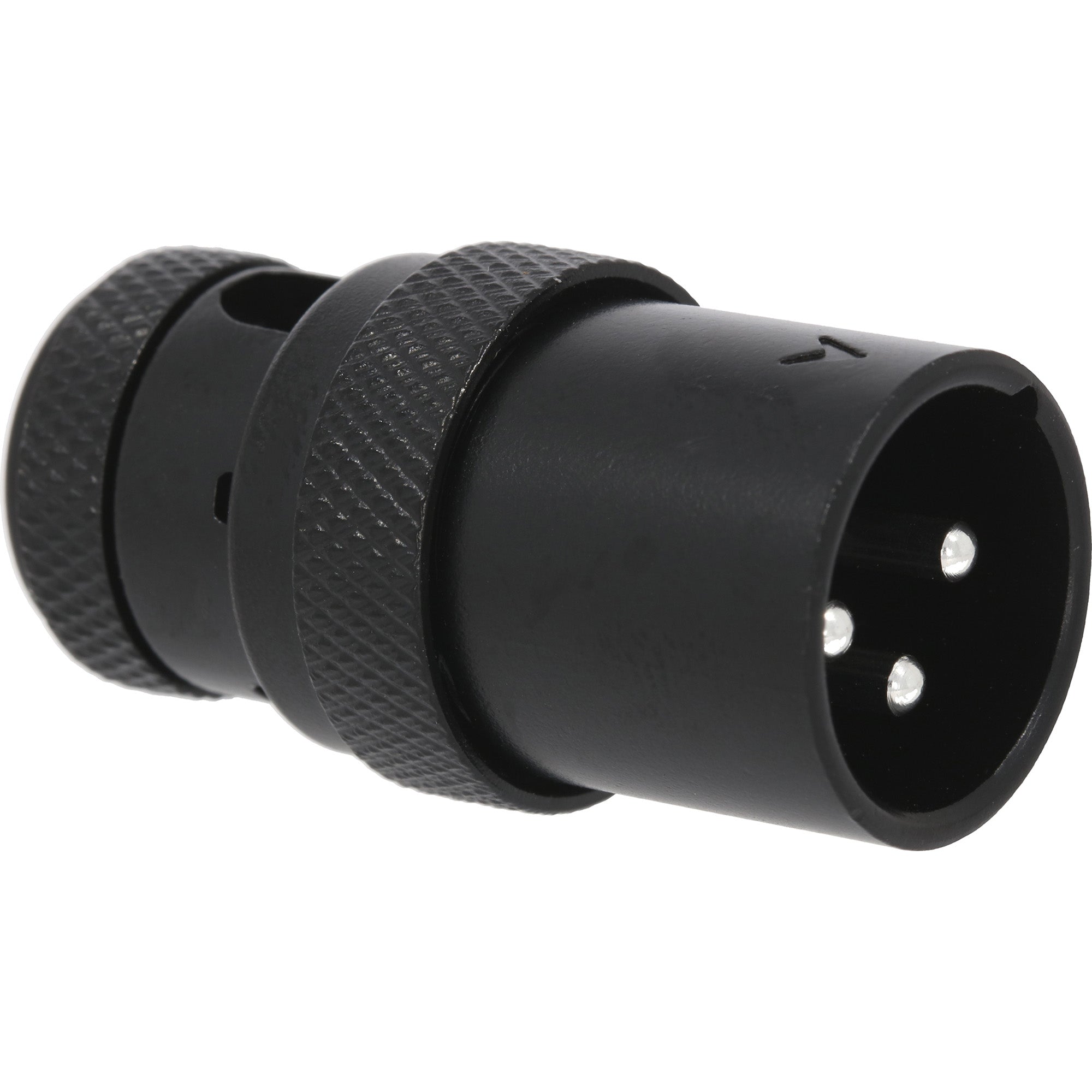 SquarePlug SPXA-MBK Low-Profile 90° Heavy-Duty Metal 3-Pin Male XLR Connectors (Black, 100 Pack)