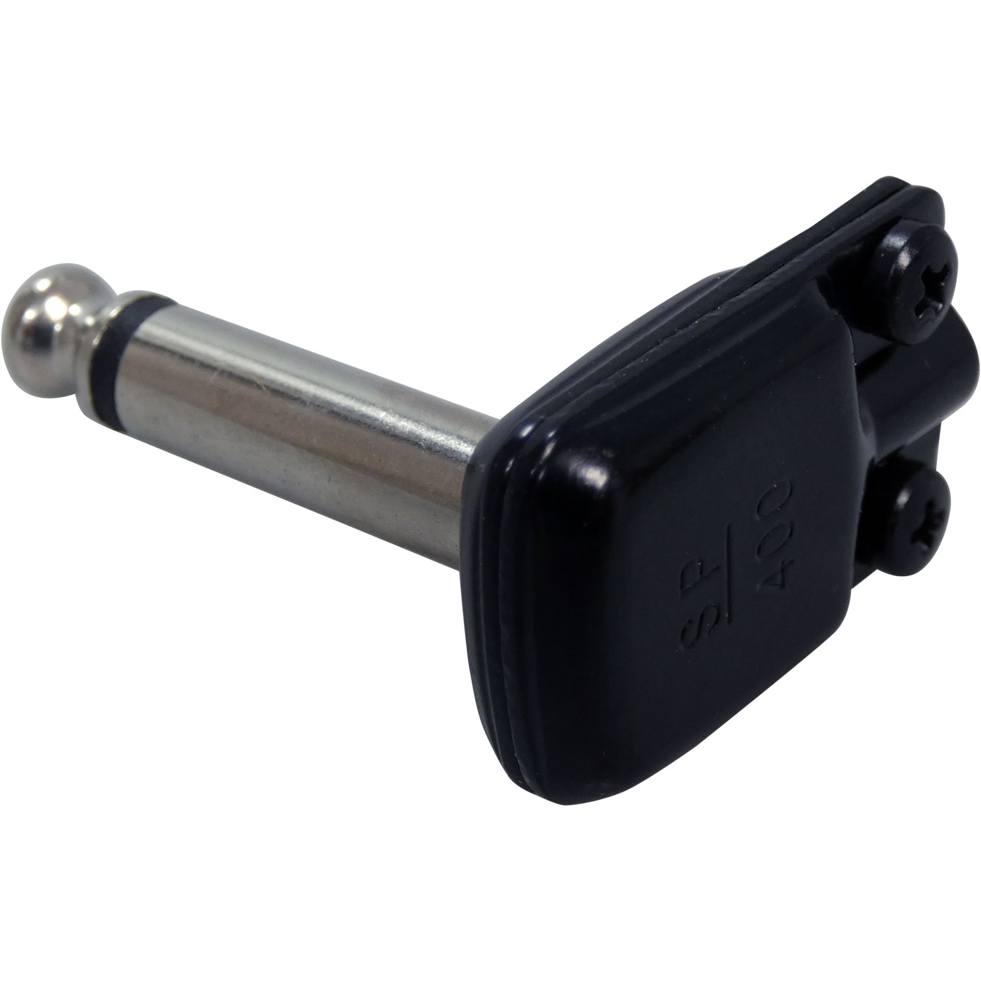 SquarePlug SP400BK Compact Pancake Right-Angle 1/4" TS Mono Cable Plugs (Black, 100 Pack)