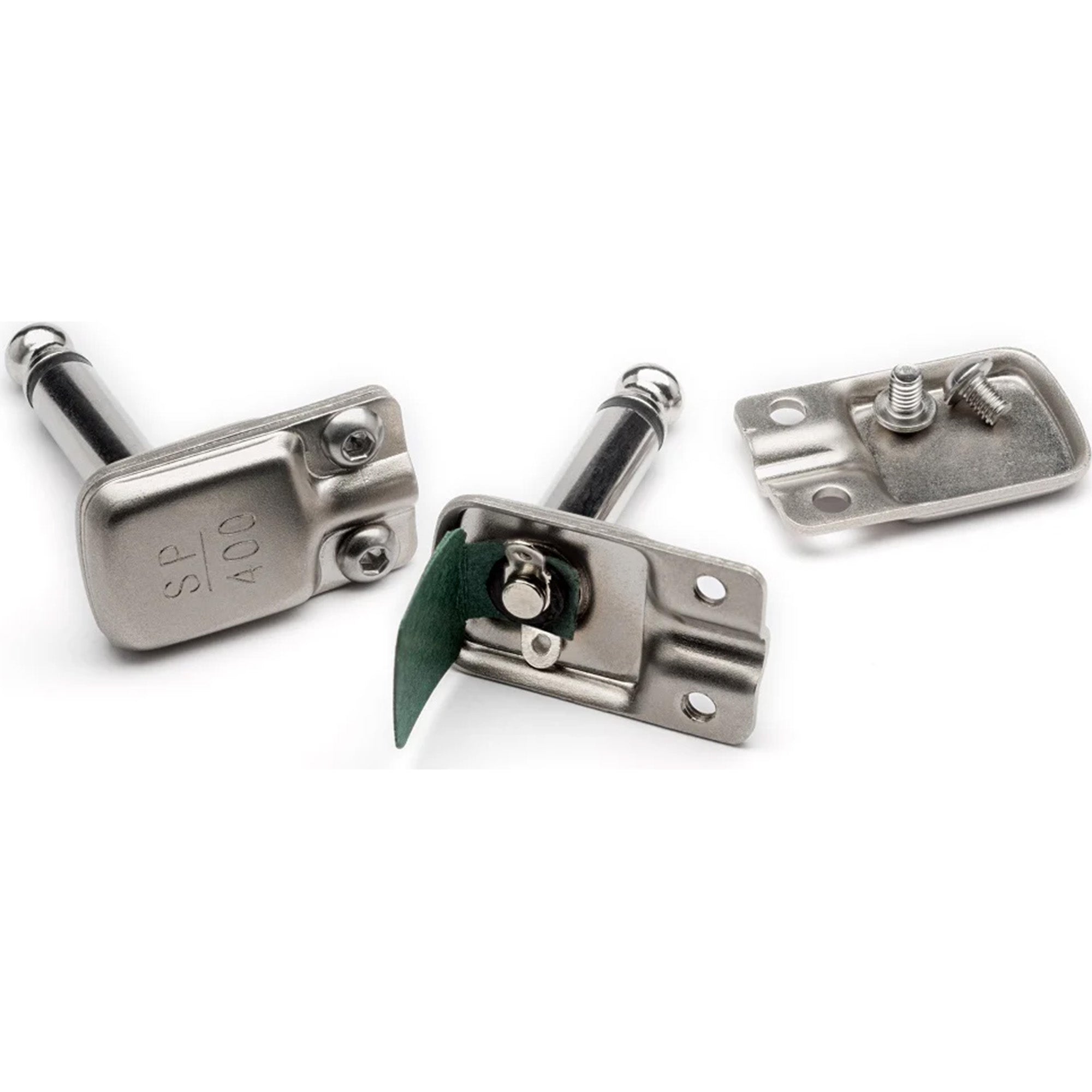 SquarePlug SP400 Compact Pancake Right-Angle 1/4" TS Mono Cable Plugs (Matte Nickel, 10 Pack)