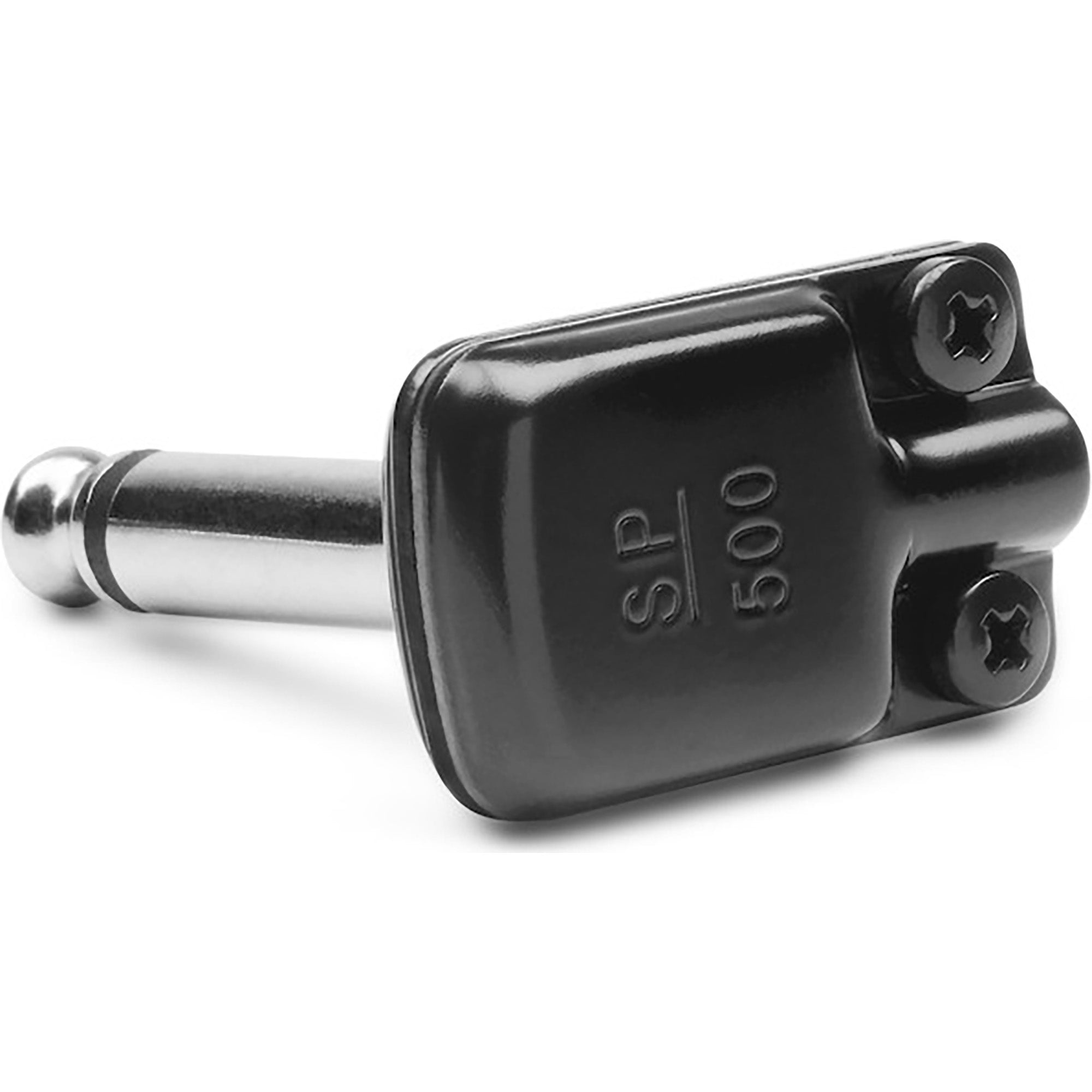 SquarePlug SP500BK Compact Pancake Right-Angle 1/4" TS Mono Cable Plugs (Black, 10 Pack)