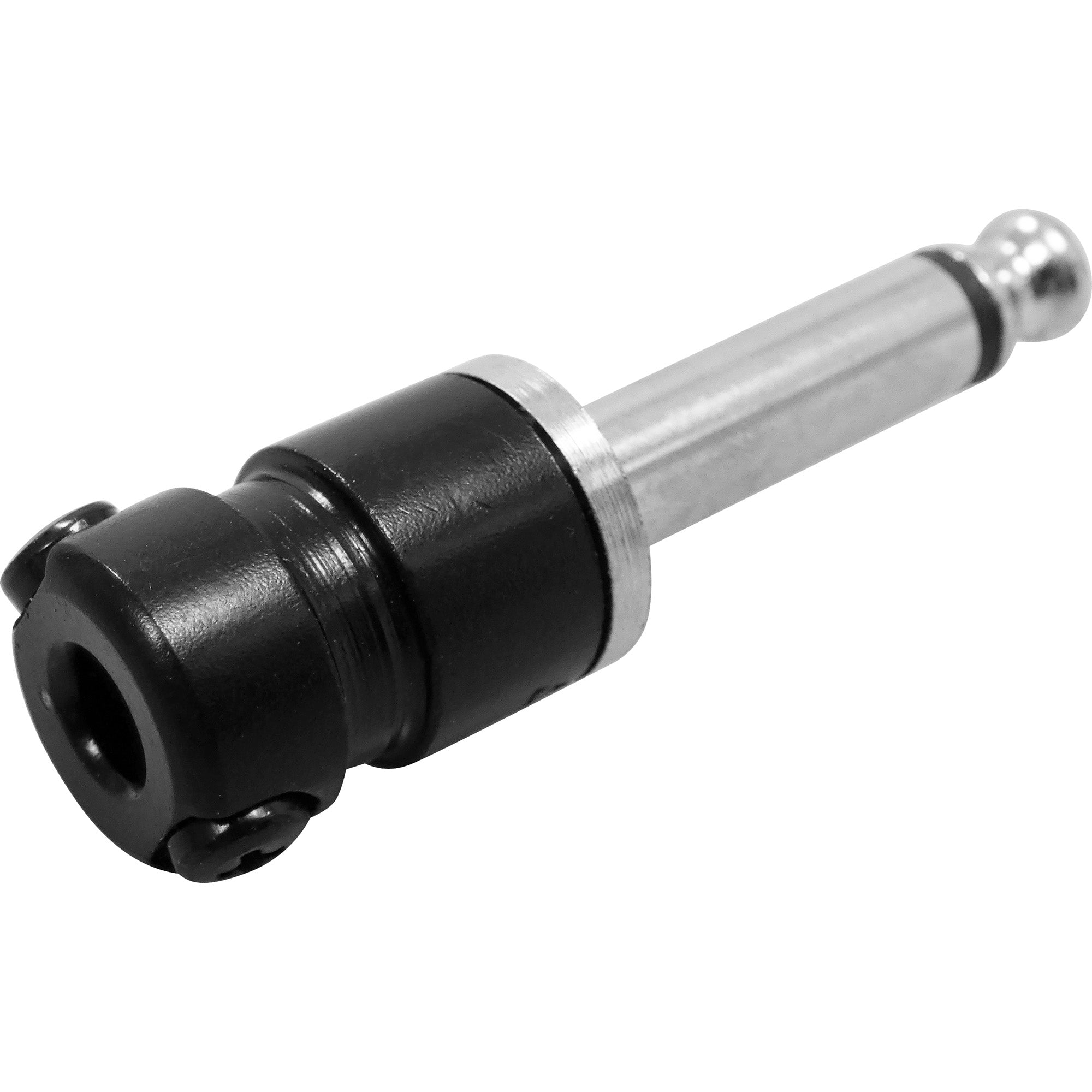 SquarePlug SPS4BK Compact Short Straight 1/4" TS Mono Cable Plugs (Black, 10 Pack)