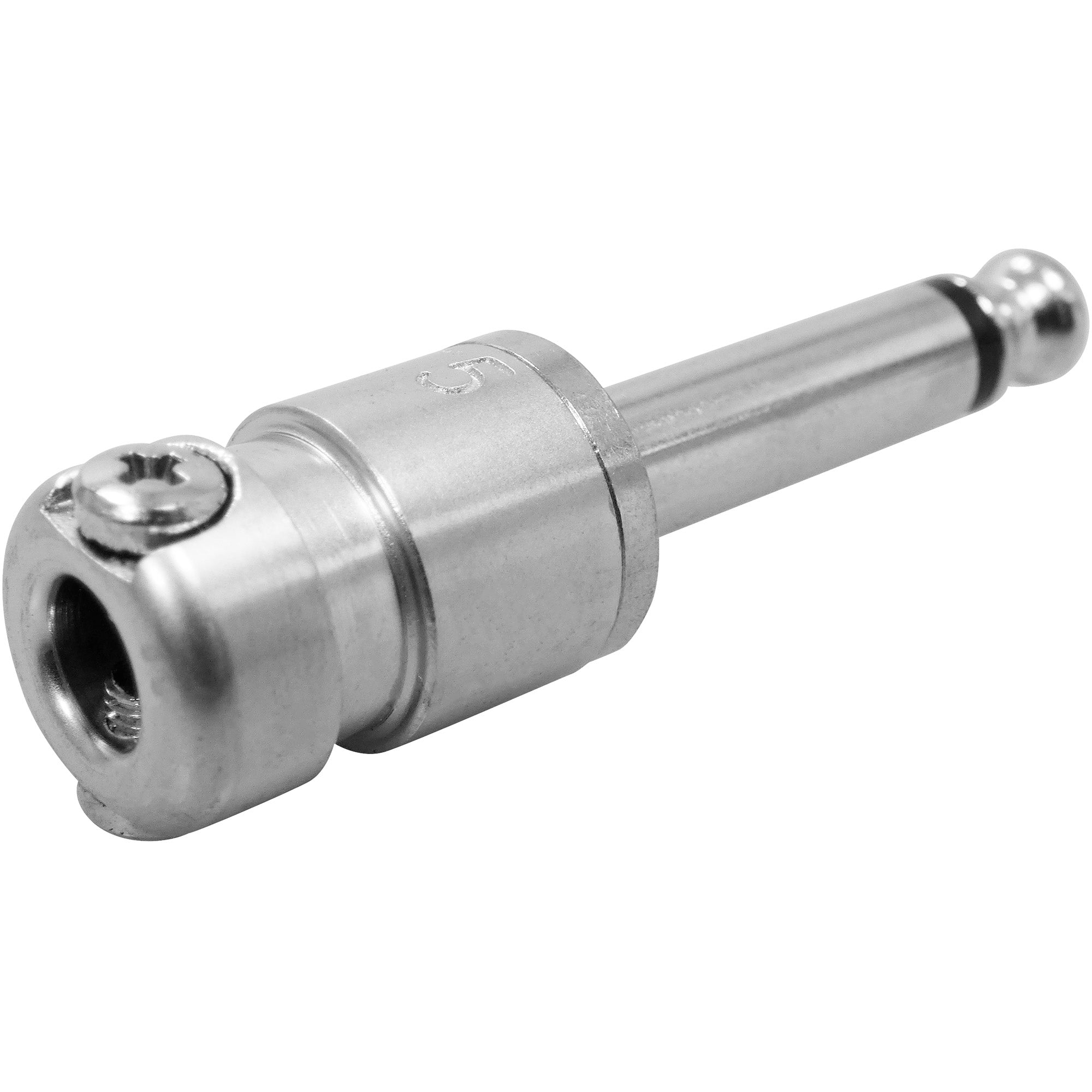 SquarePlug SPS5 Compact Short Straight 1/4" TS Mono Cable Plugs (Matte Nickel, 100 Pack)