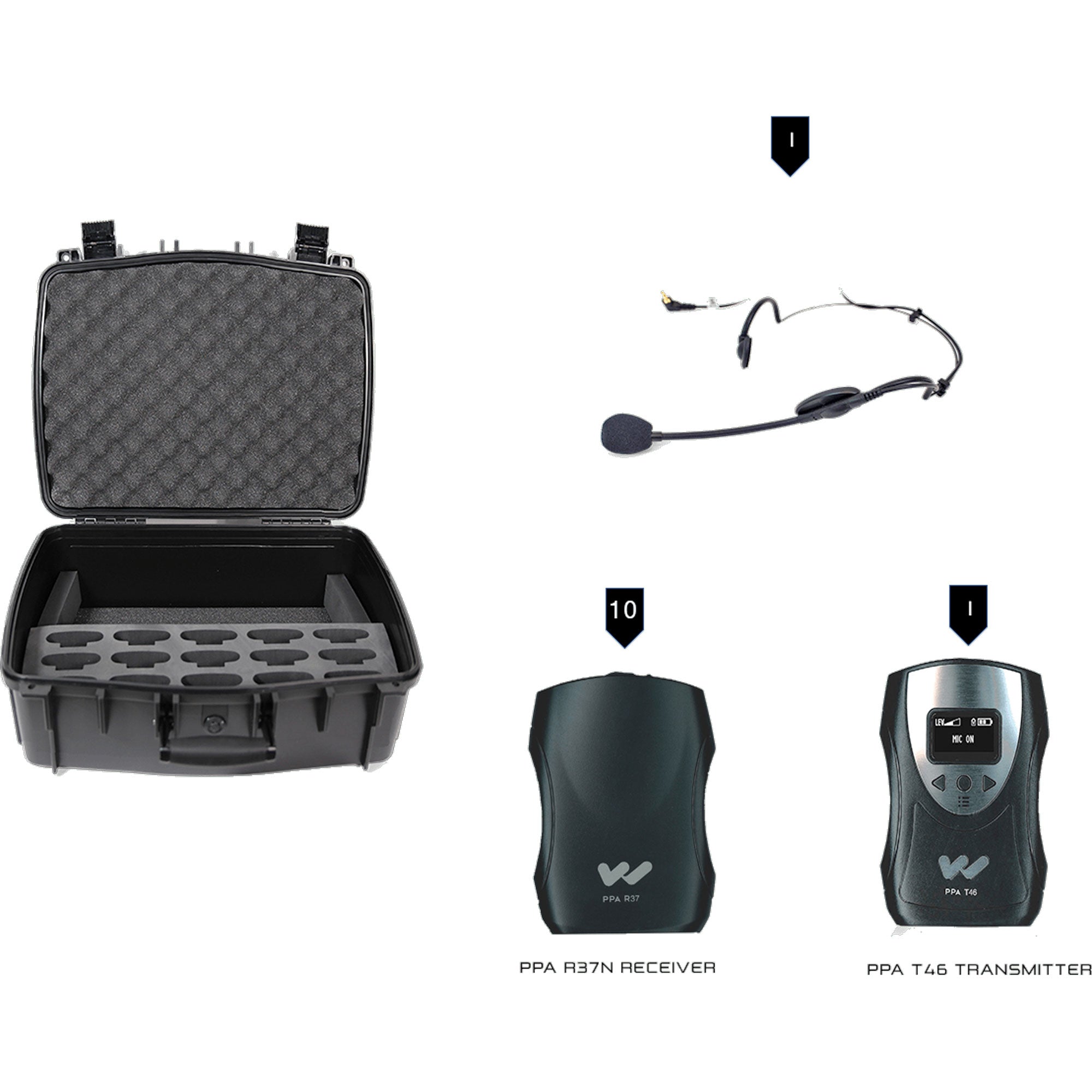 Williams AV TGS PRO 737 Personal PA FM Tour Guide System (Single-Channel)