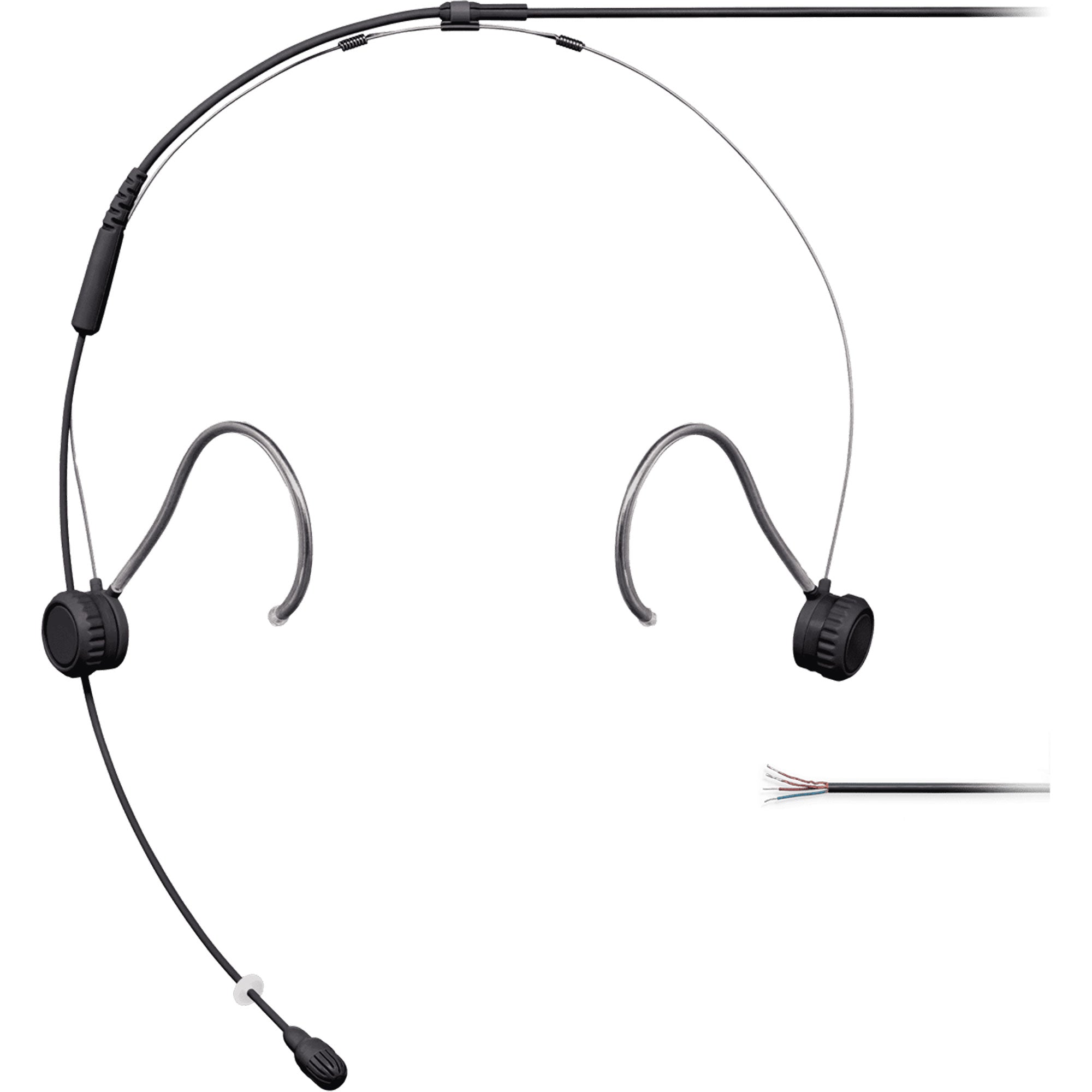 Shure TwinPlex TH53 Omnidirectional Headset Microphone (Pigtail, Black)