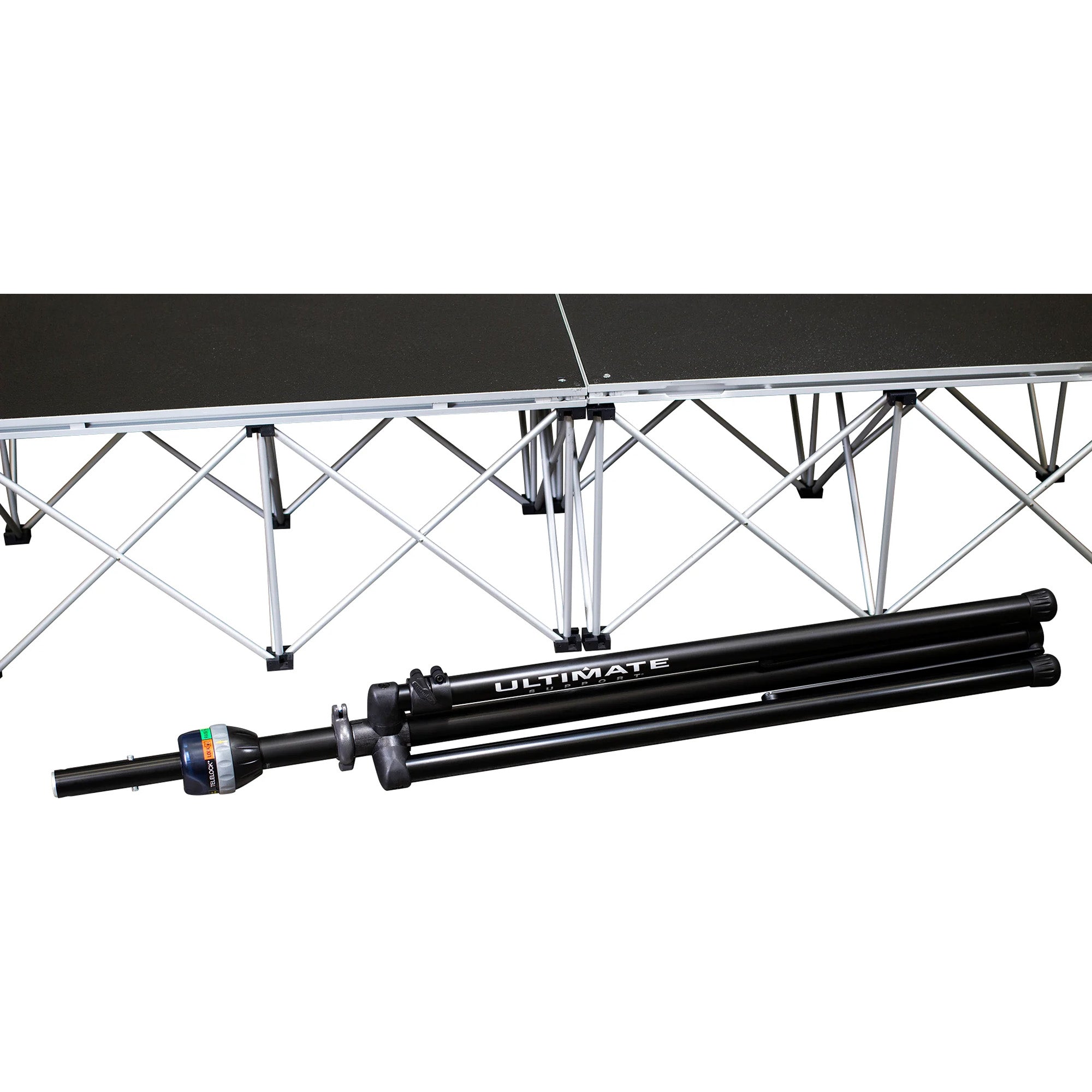 Ultimate Support TS-99BL Tall Aluminum Tripod Speaker Stand with Leveling Leg (Matte Black)